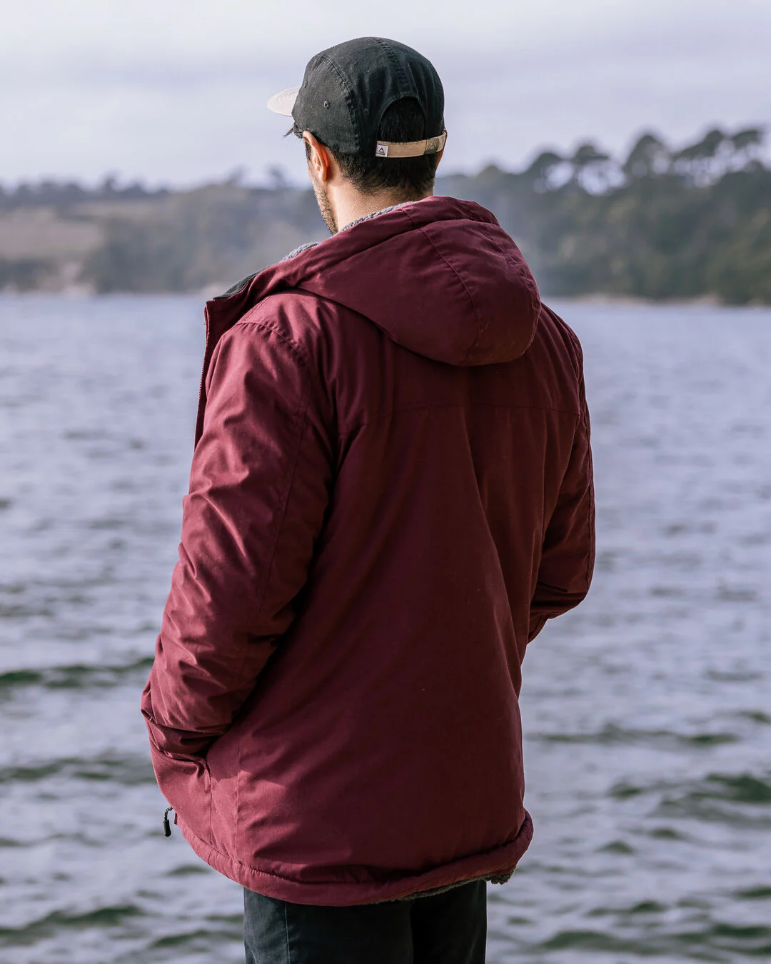 Discover Sherpa Lined Jacket - Wine - Image 5
