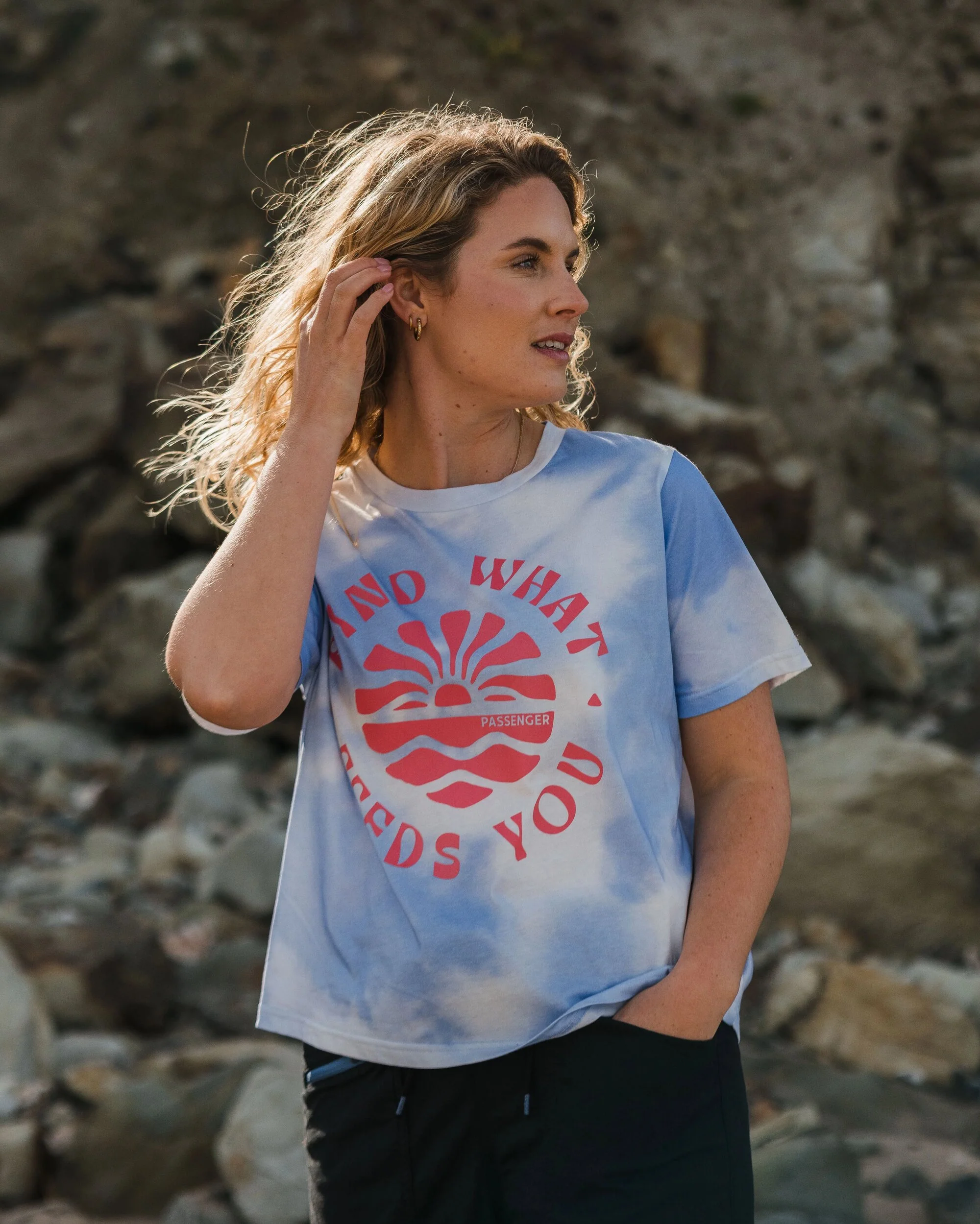 Discovery Organic Cotton T-Shirt - Tie Dye Cornflower - Image 2