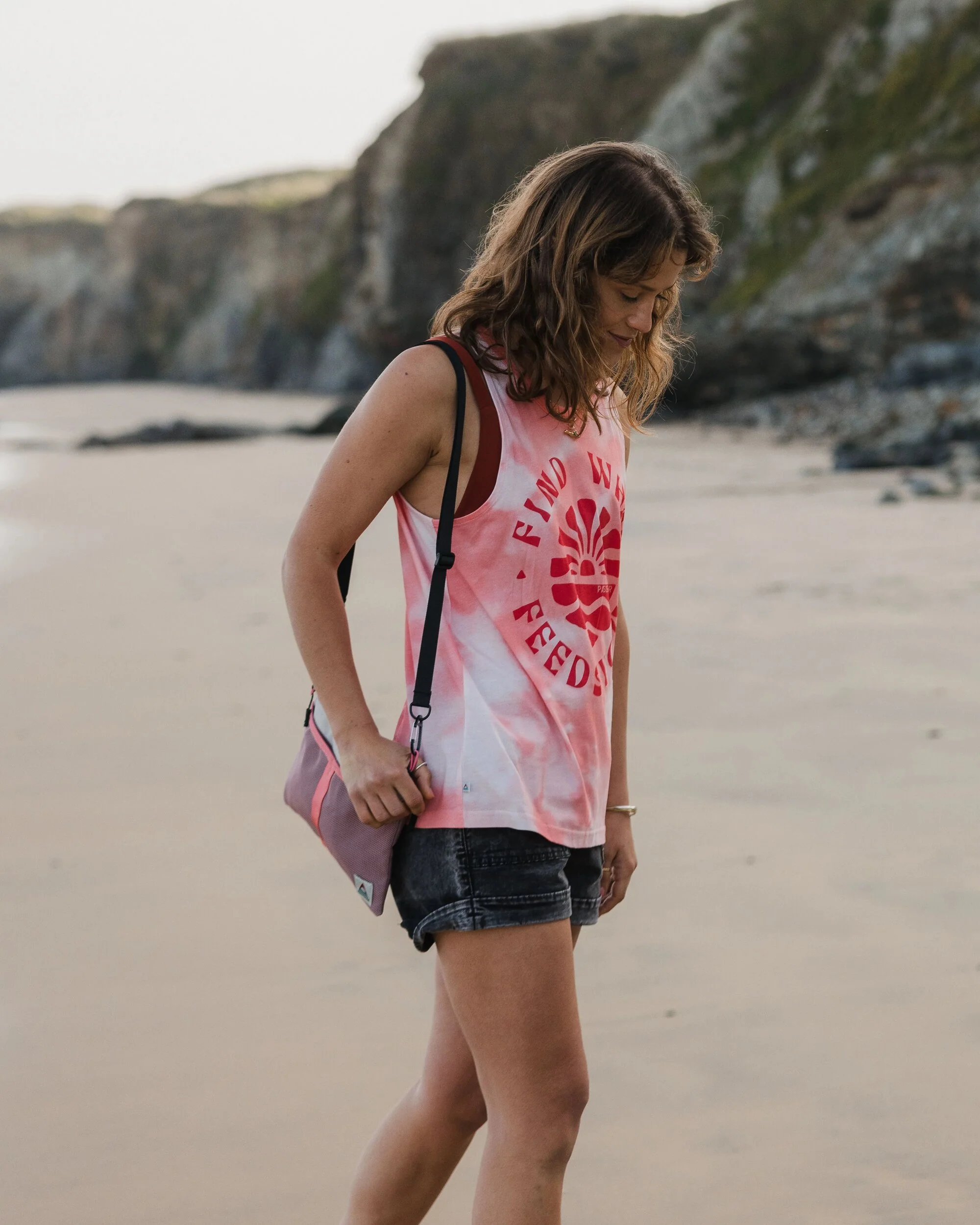 Discovery Organic Cotton Vest - Tie Dye Shell Pink - Image 8