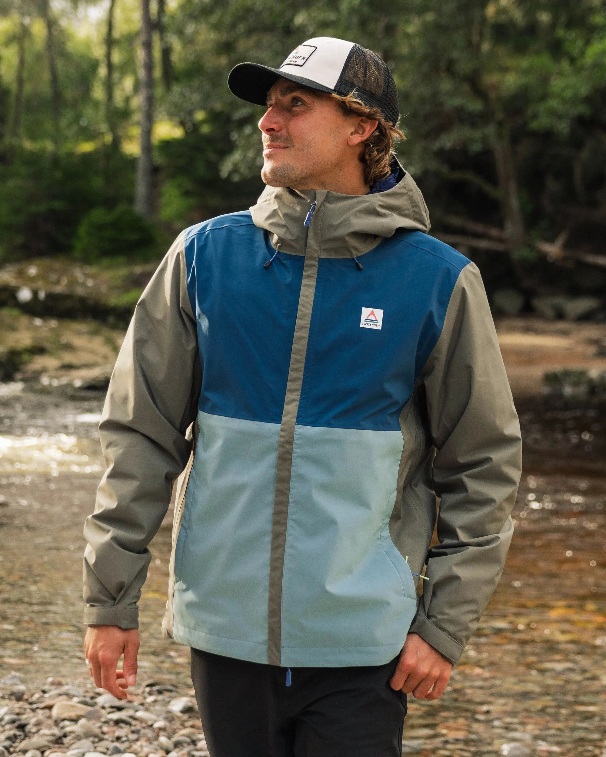 Downpour Waterproof Jacket - Tidal Blue/Arctic/Dusty Olive
