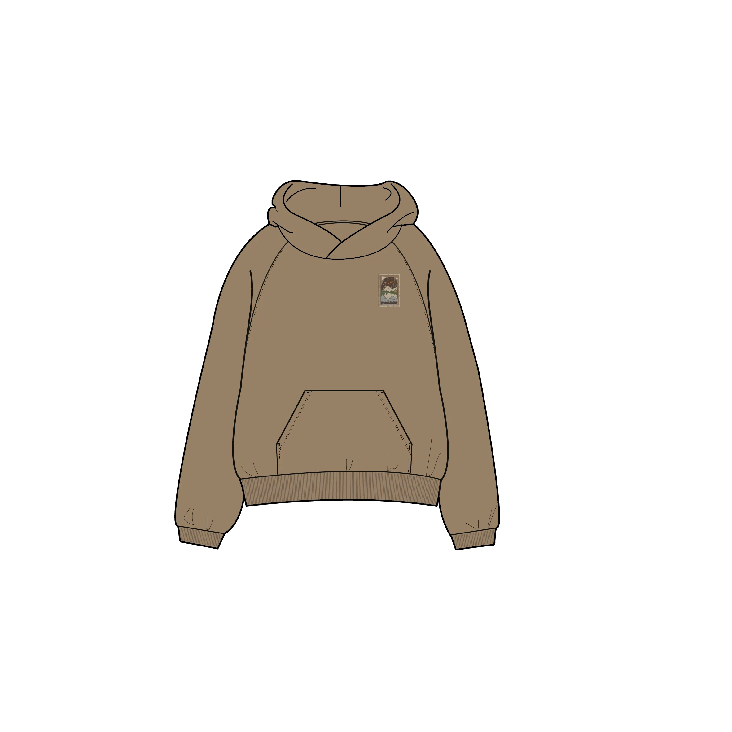 Downtime Heavyweight Hoodie - Caramel Brown - Image 7