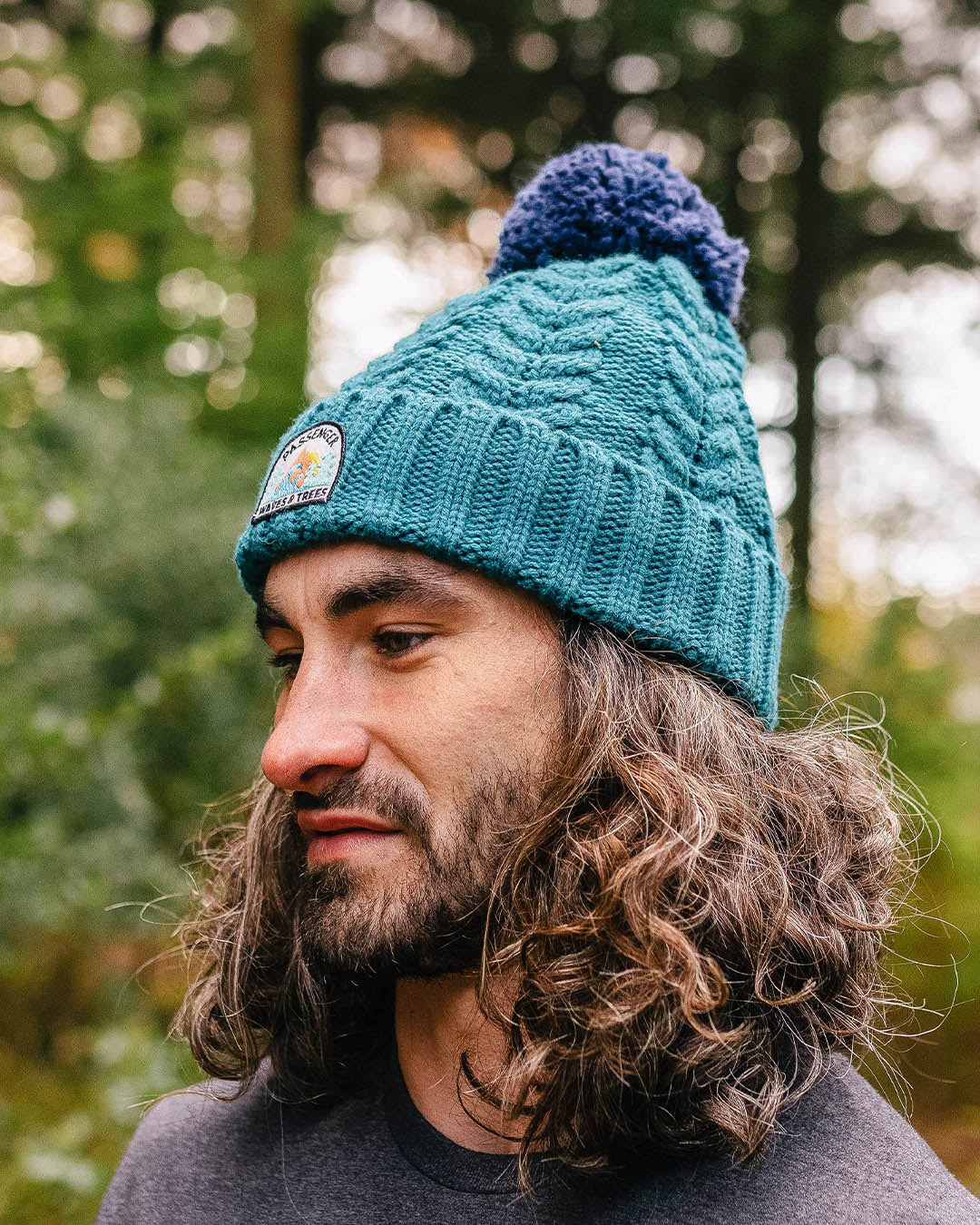 Drifter Fleece Lined Bobble Hat - Shaded Spruce - Image 5
