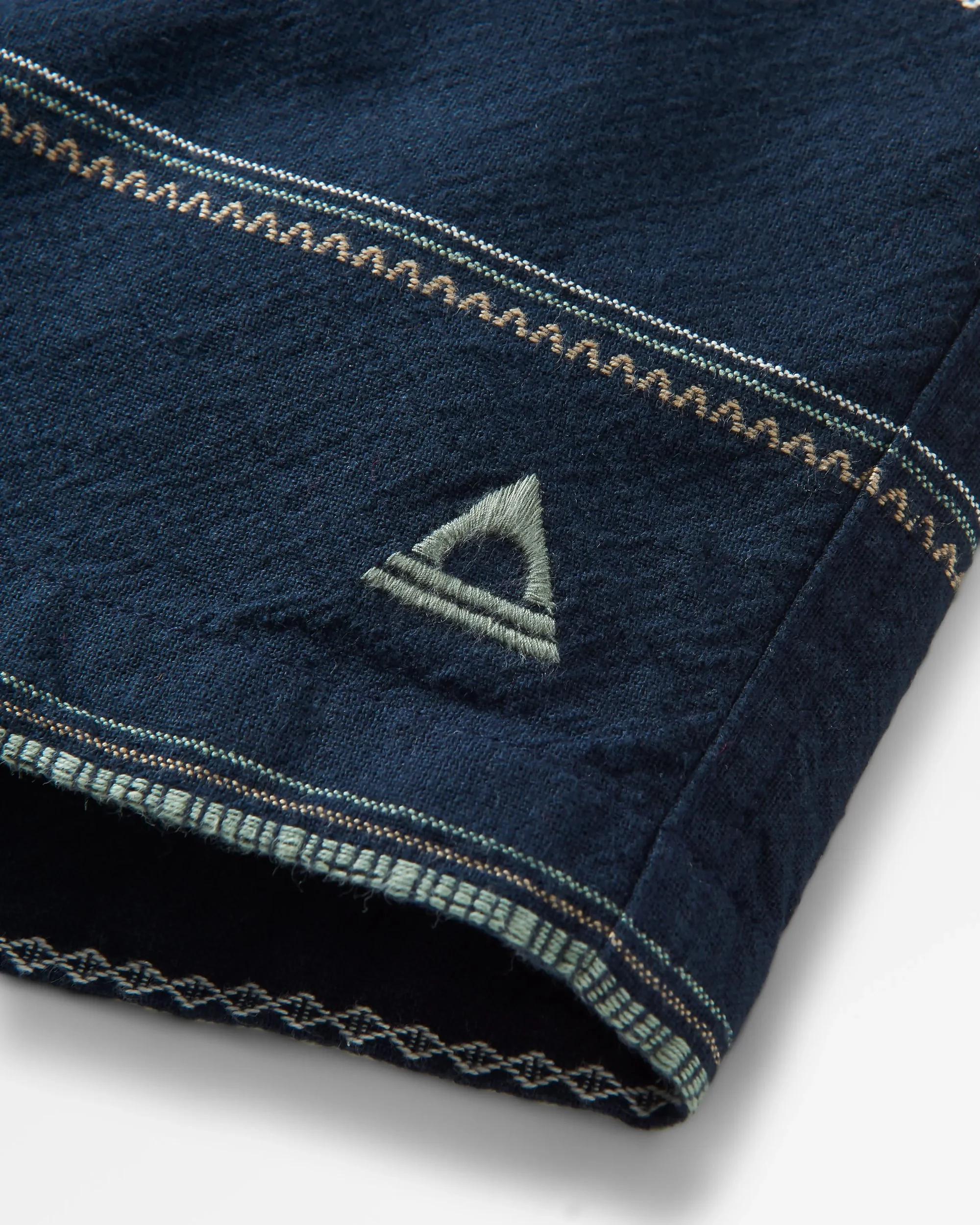 Drifter Organic Cotton Jacquard Short - Deep Navy Jacquard Stripe - Image 3