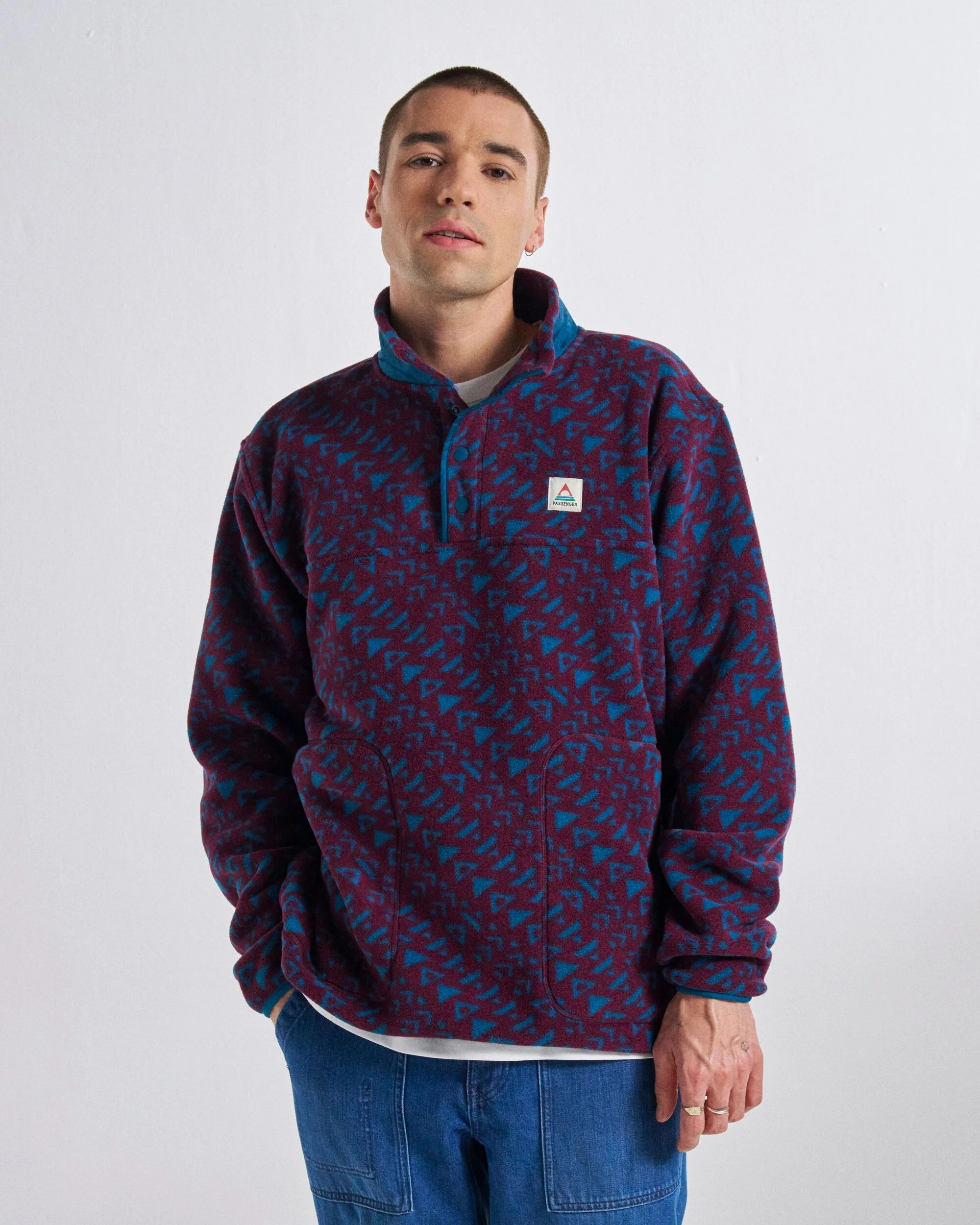 Dusk Polartec® Fleece - Diagonal Geo Fig