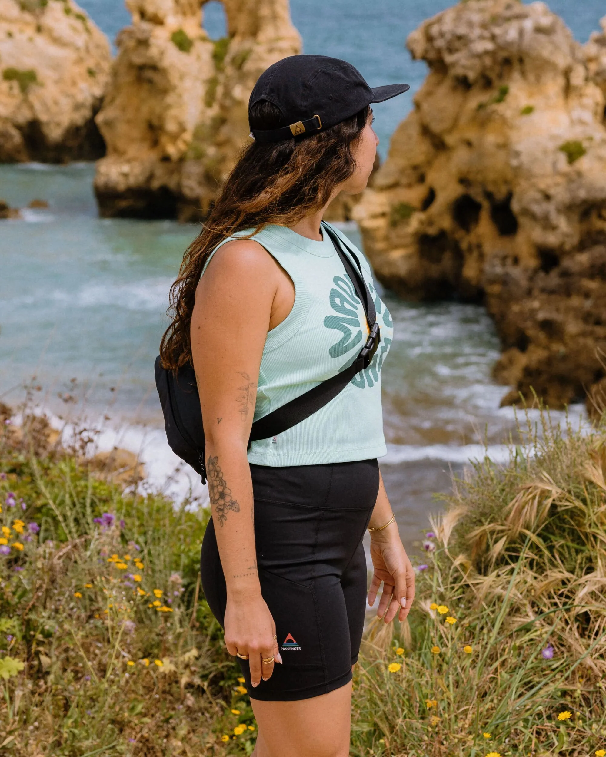 Easy Days Ribbed Graphic Vest - Aquamarine - Image 3