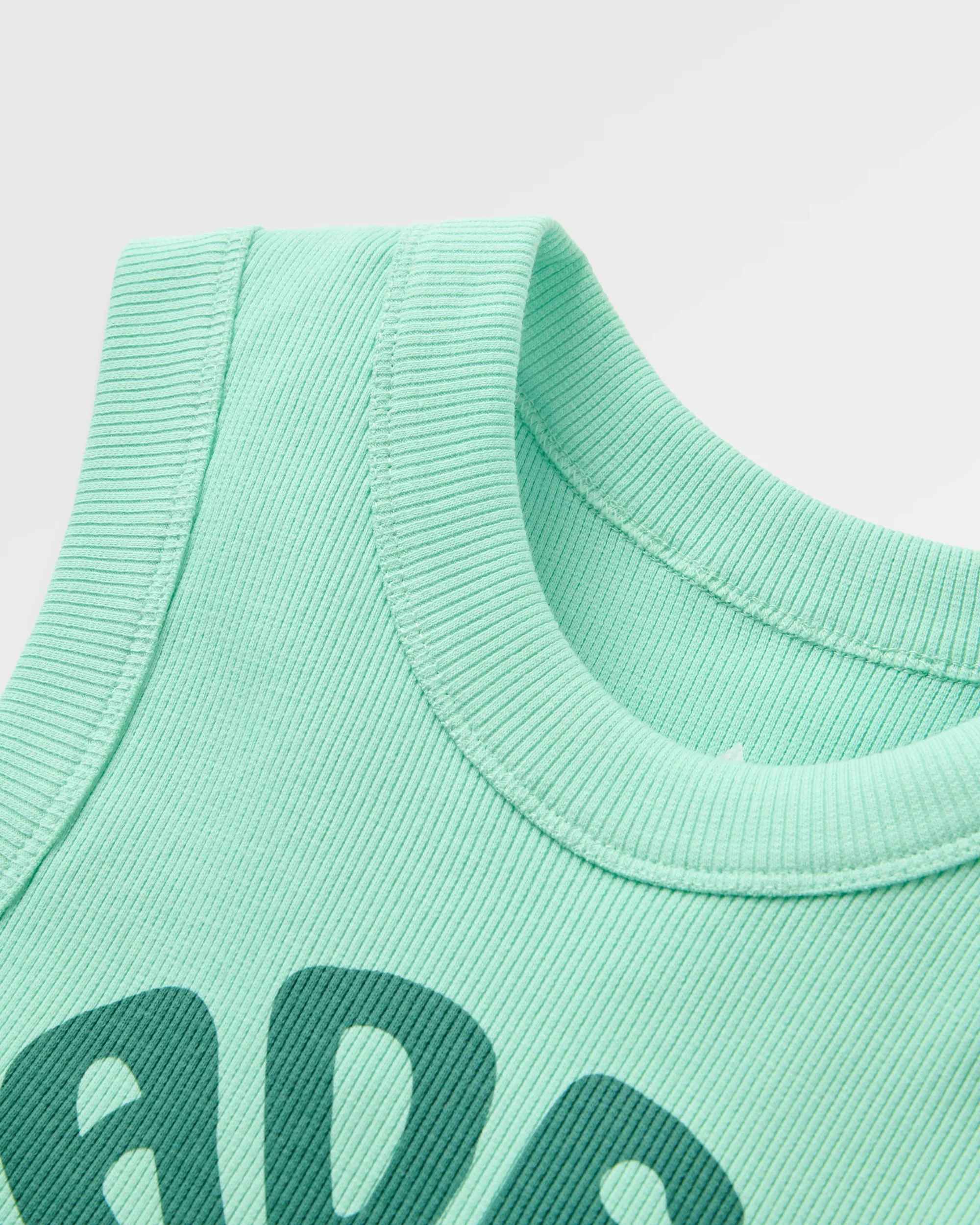 Easy Days Ribbed Graphic Vest - Aquamarine - Image 6