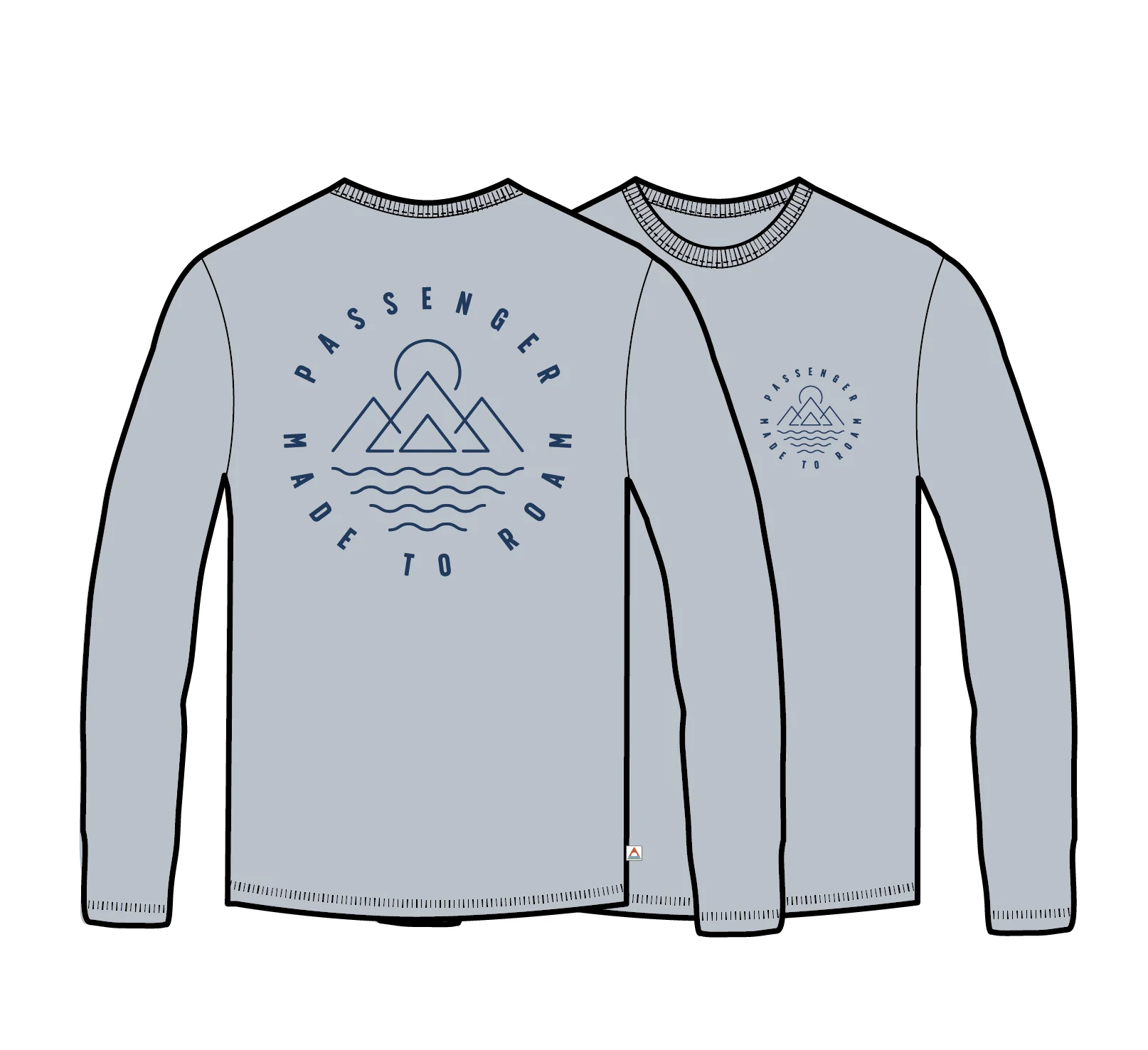 Escapism LS T-Shirt - Grey Blue - Image 7