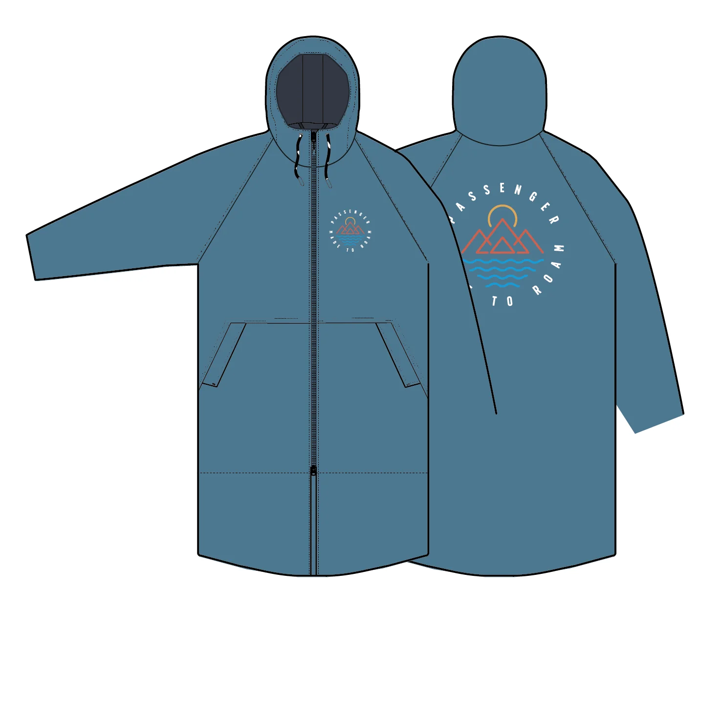 Escapism Sherpa Lined Changing Robe - Moonlight Blue - Image 13