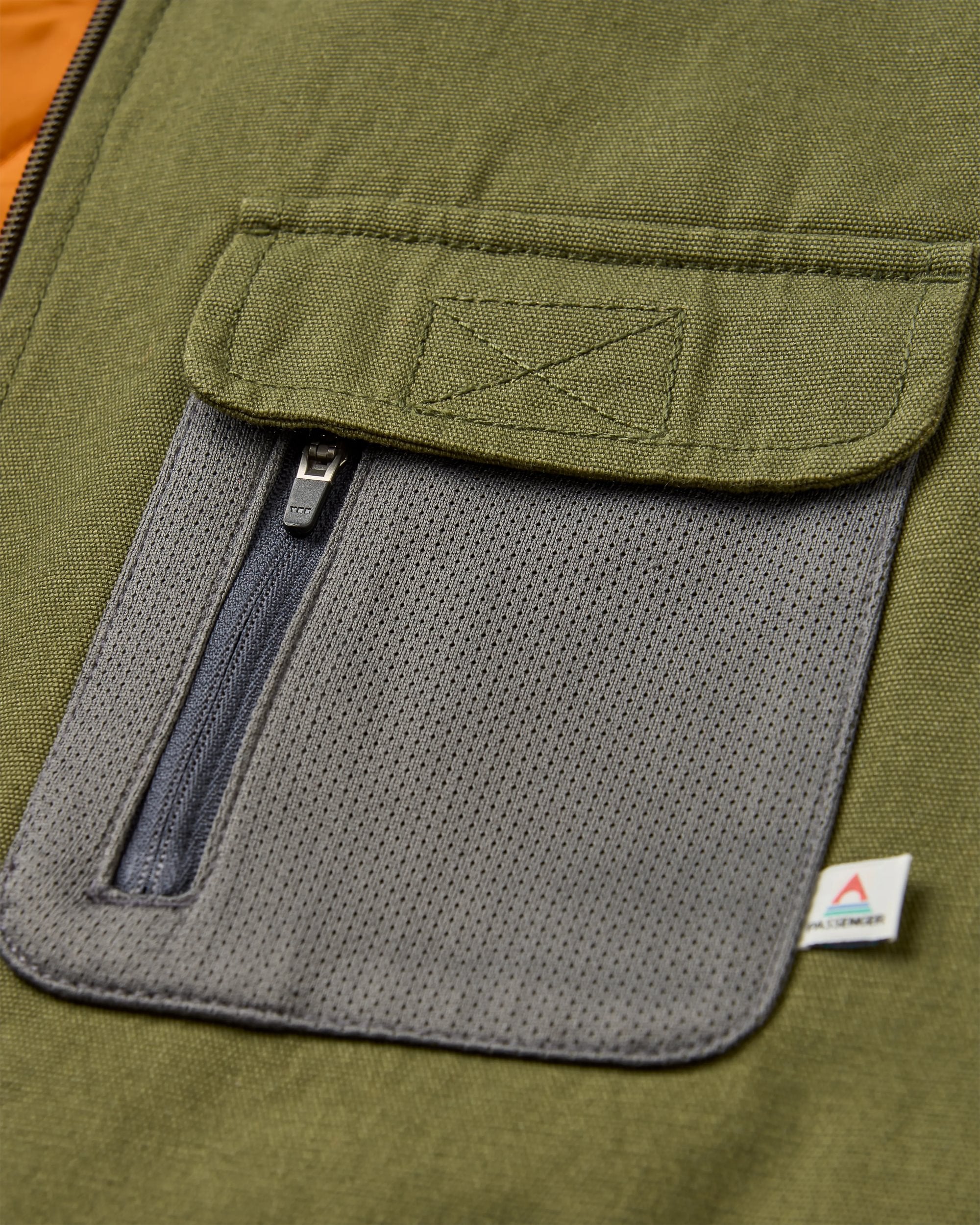 Explorers Organic Cotton Canvas Gilet - Khaki - Image 5