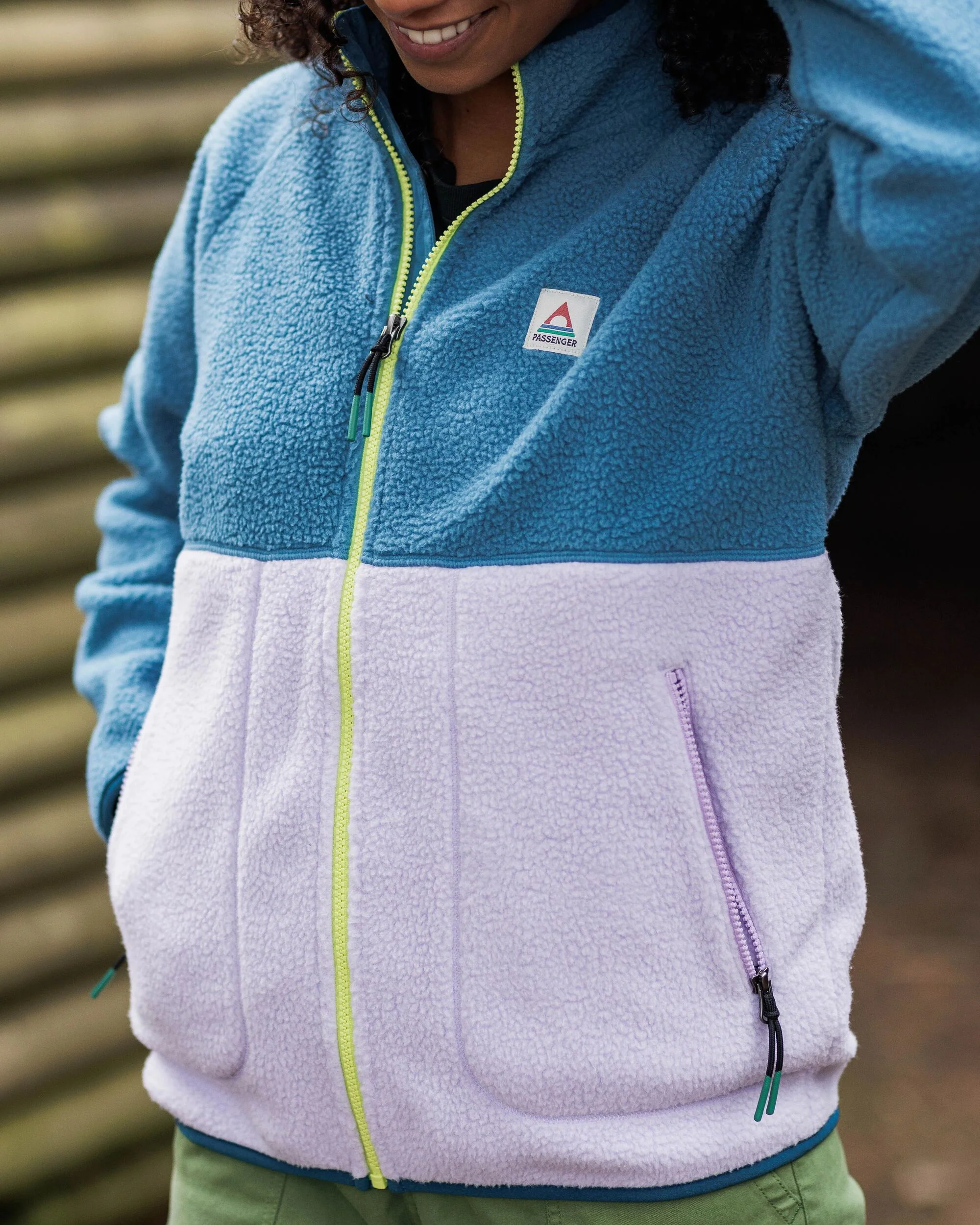 Fairbanks Full Zip Sherpa Fleece - Lilac Mist - Image 6