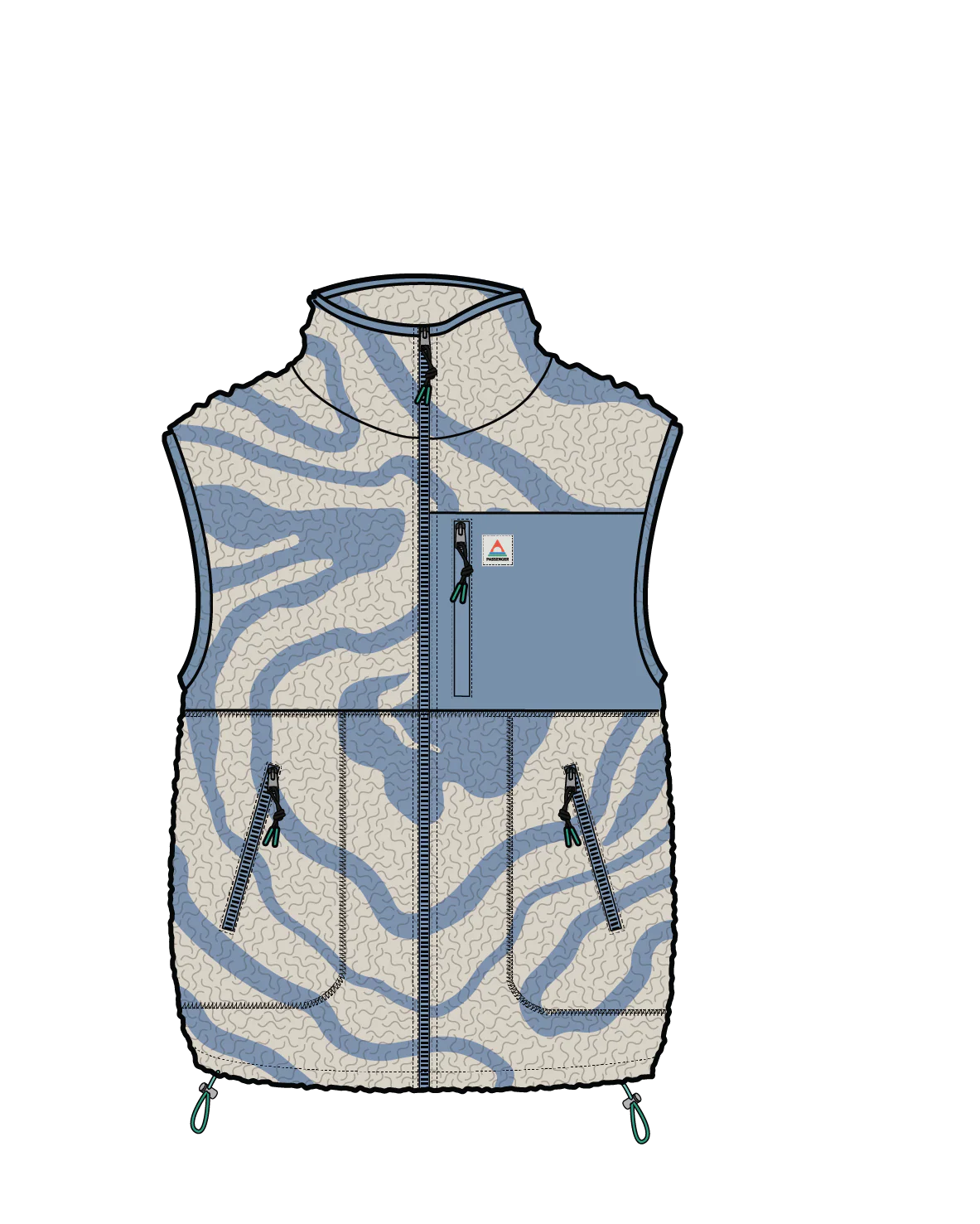 Fairbanks Sherpa Gilet - Strata Swirl Birch - Image 12