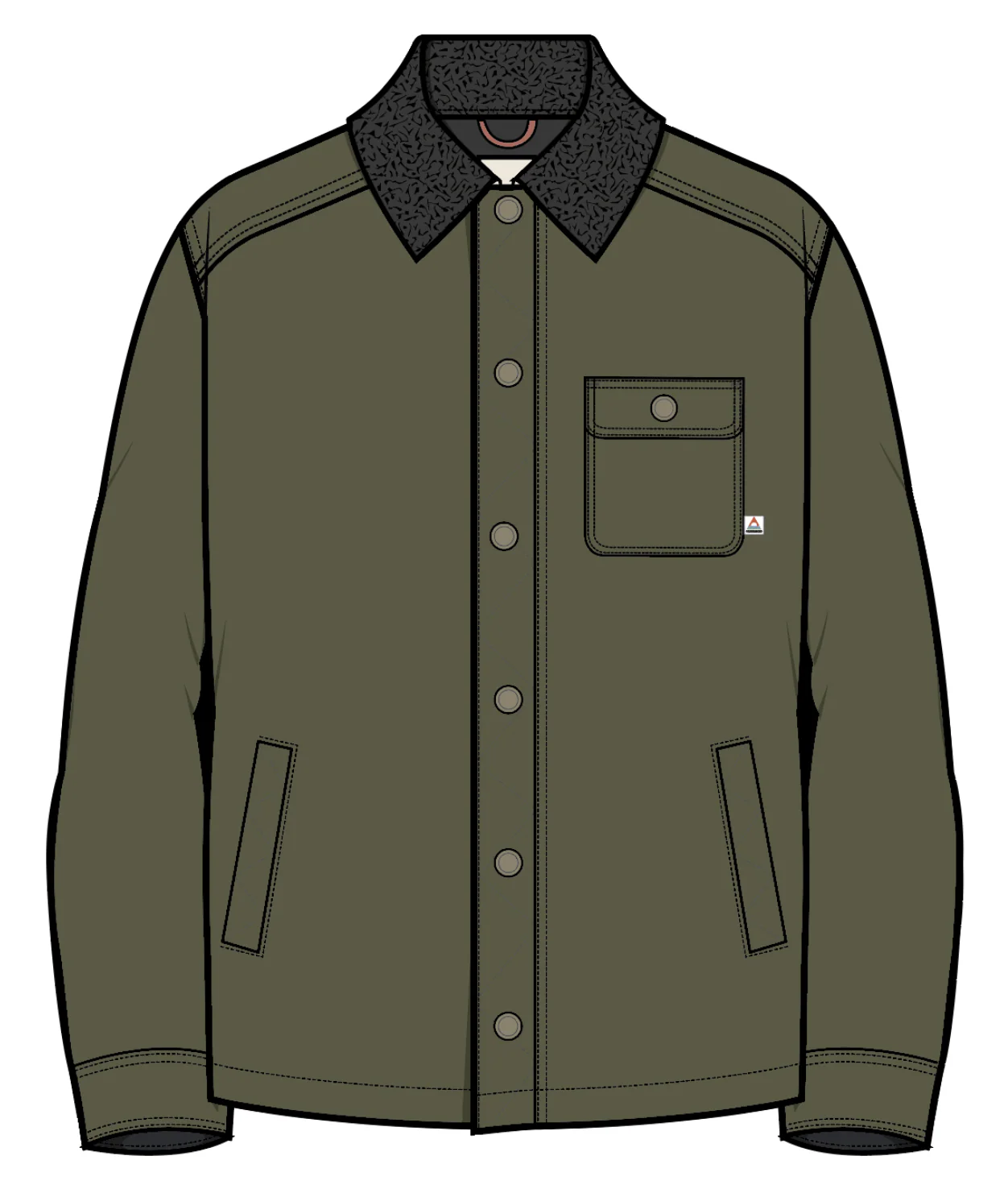 Falcon Organic Cotton Jacket - Khaki - Image 11