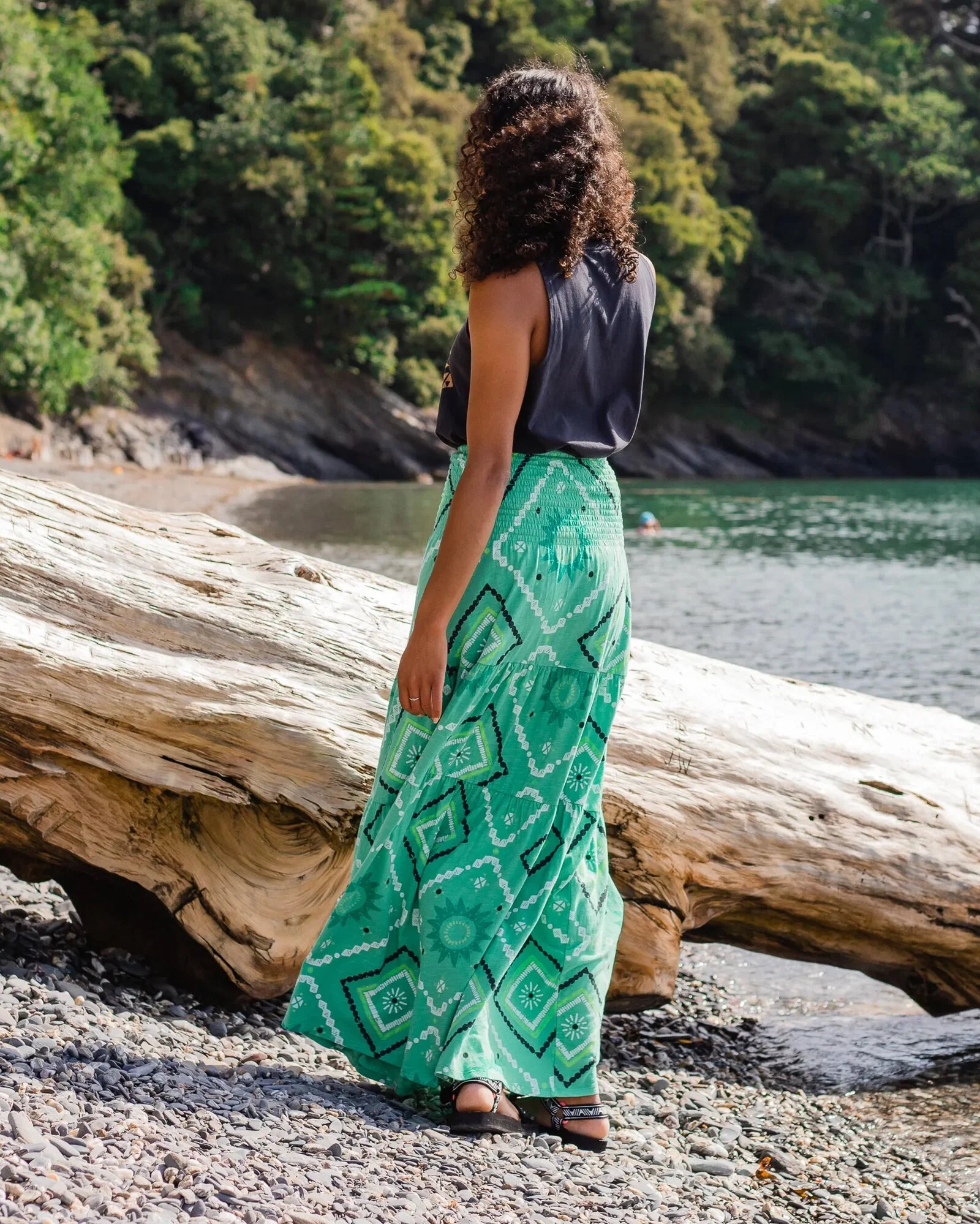 Fareway Maxi Skirt - Sunburst Green Spruce - Image 4