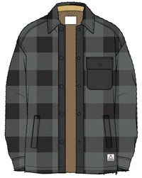 Firelight Sherpa Lined Overshirt - Storm Grey Buffalo - Image 10