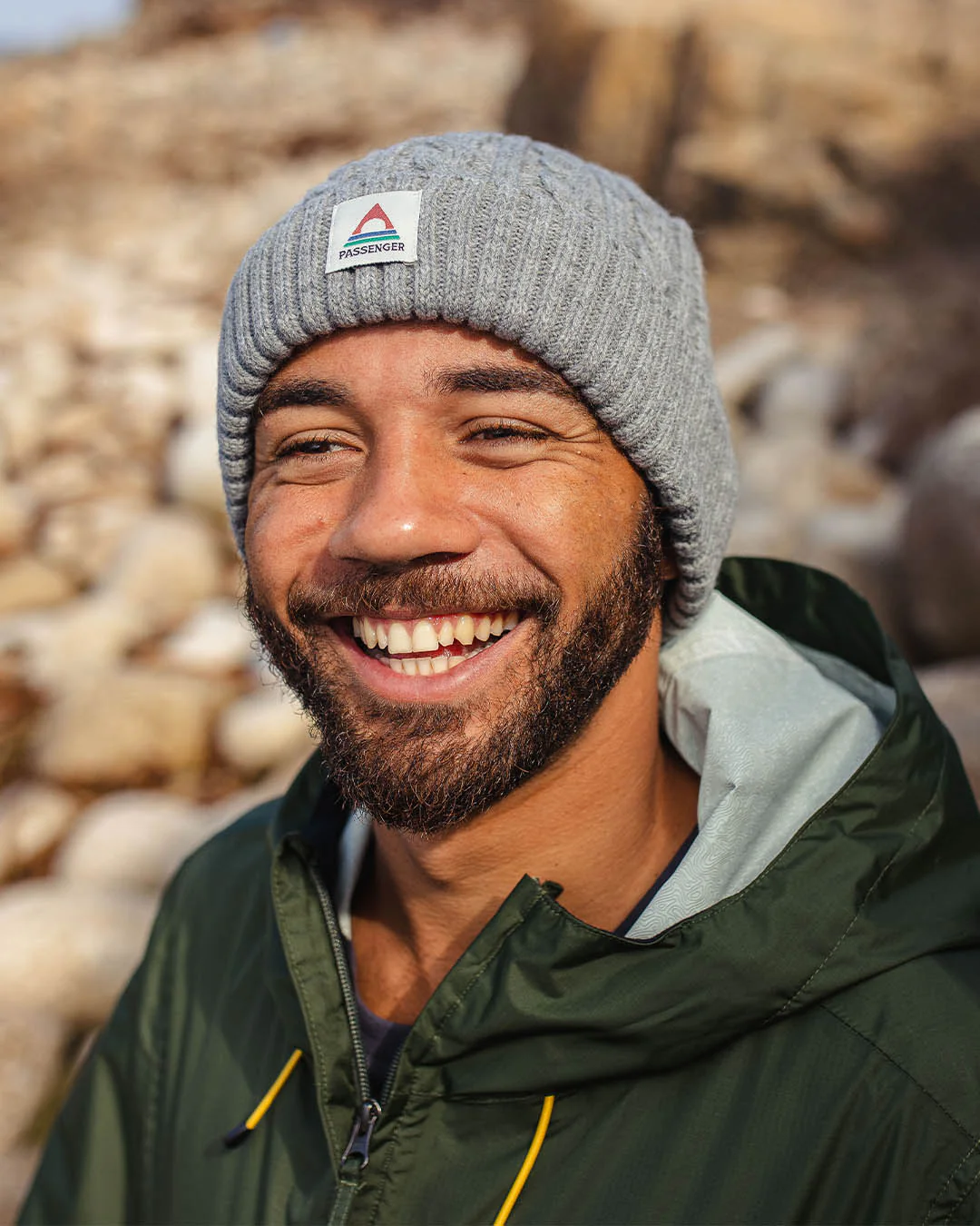 Fireside Cable Knit Beanie - Grey Marl - Image 7