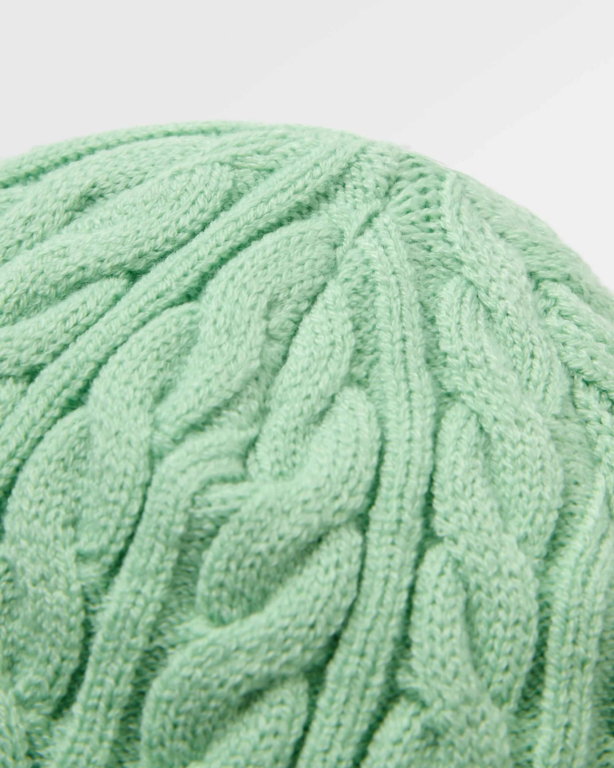 Fireside Cable Knit Beanie - Seafoam - Image 4