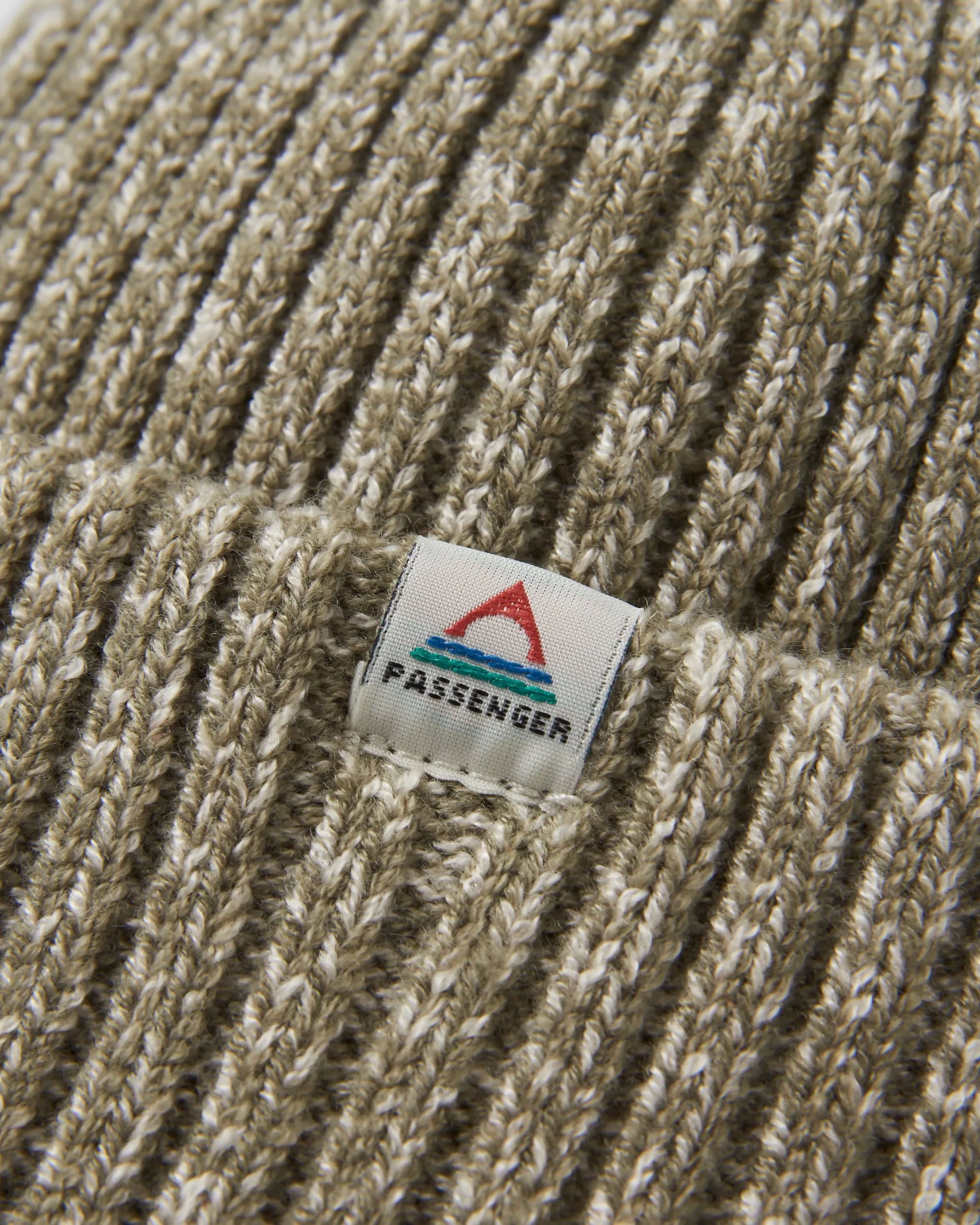 Fisherman Marl Beanie - Khaki - Image 2