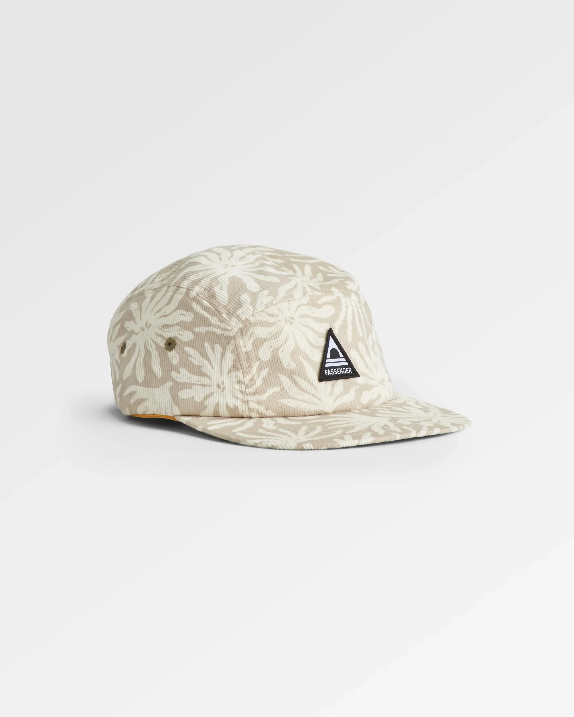 Fixie Cord 5 Panel Cap - Golden Spice/ Seaweed Pebble Grey