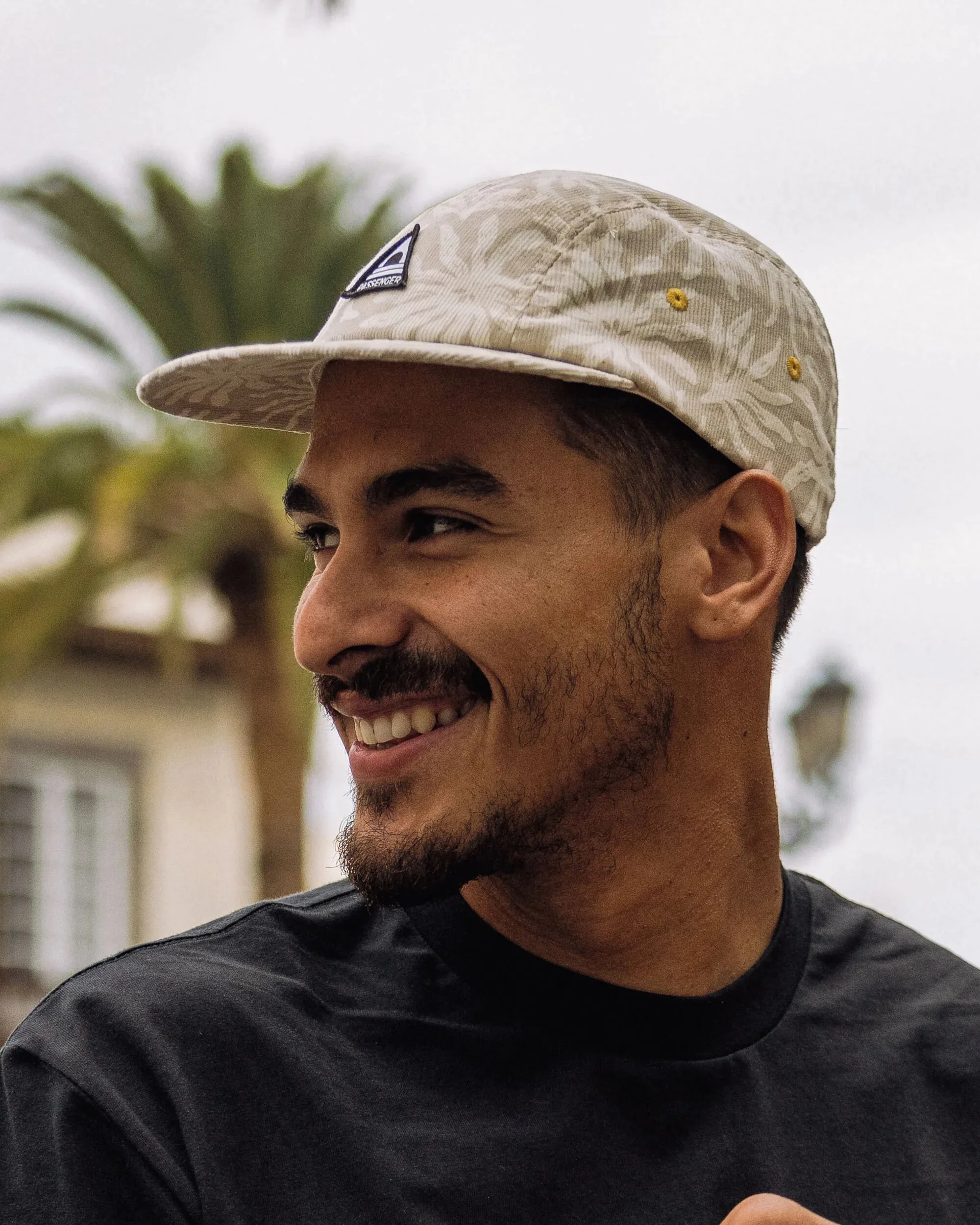 Fixie Cord 5 Panel Cap - Golden Spice/ Seaweed Pebble Grey - Image 2