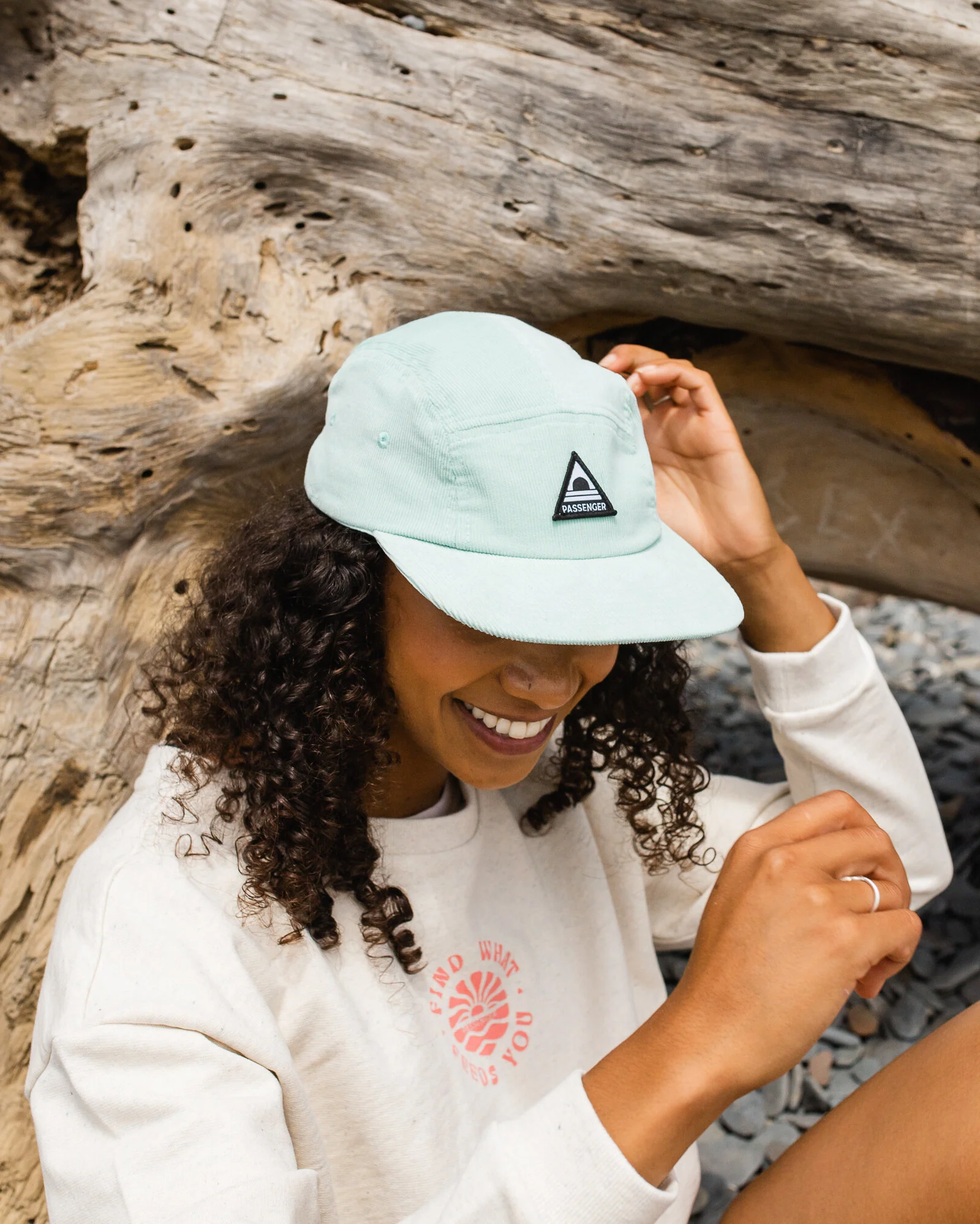 Fixie Cord 5 Panel Cap - Surf Spray - Image 2