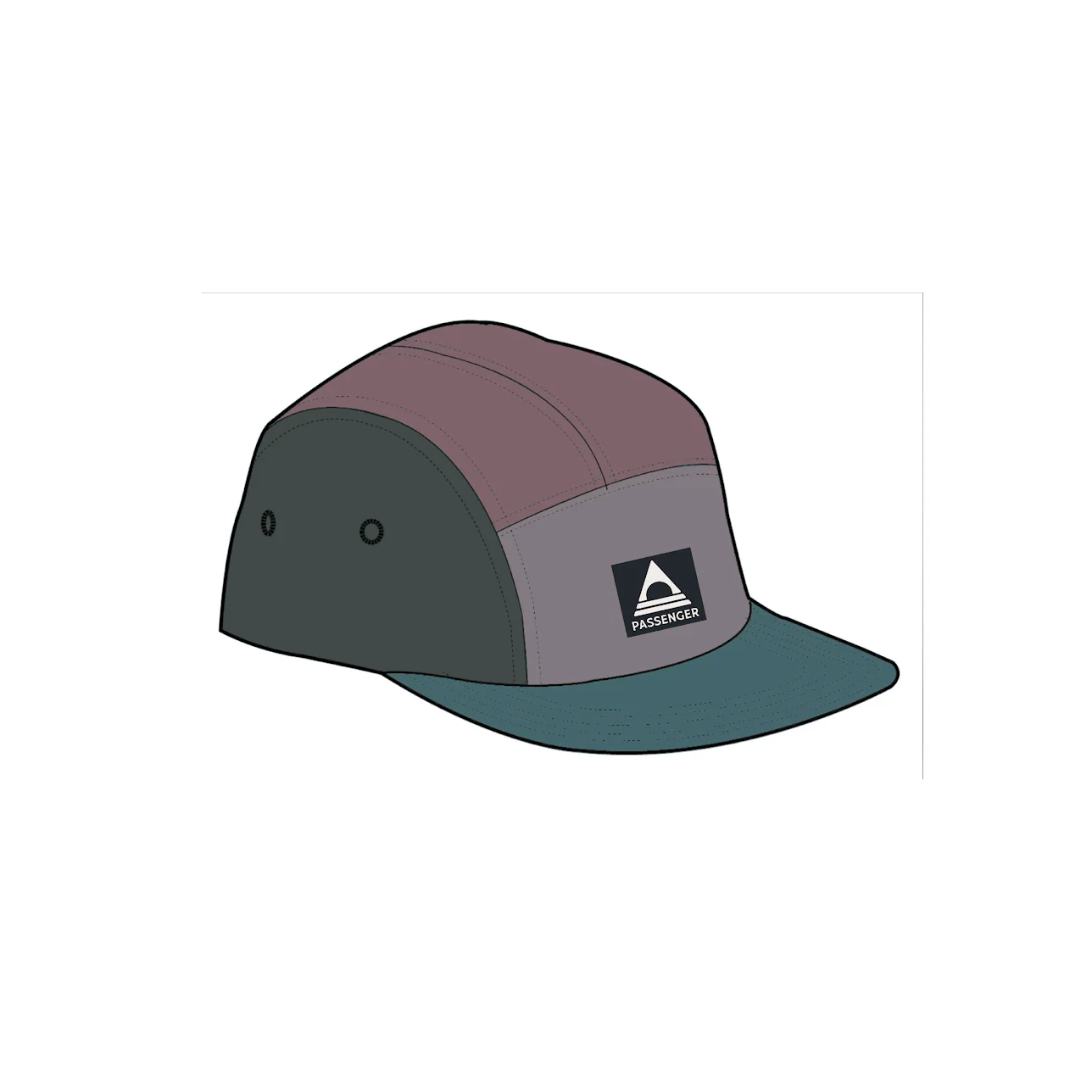 Fixie 5 Panel Cap - Grape Multi - Image 6