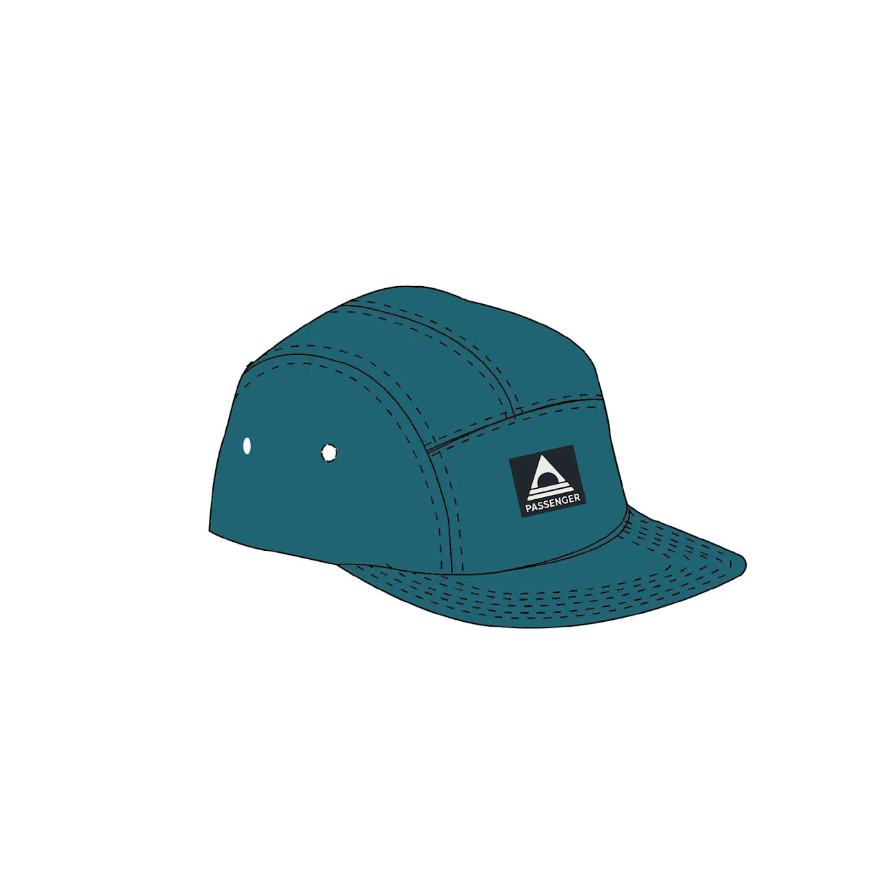 Fixie 5 Panel Cap - Tidal Blue - Image 6