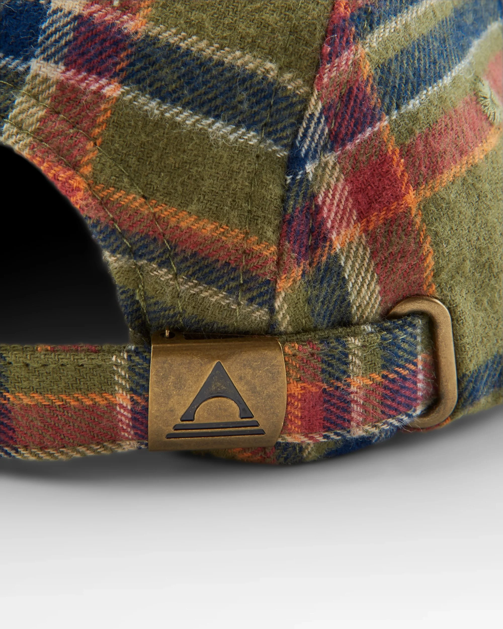 Fixie Flannel 5 Panel Cap - Khaki Check - Image 6