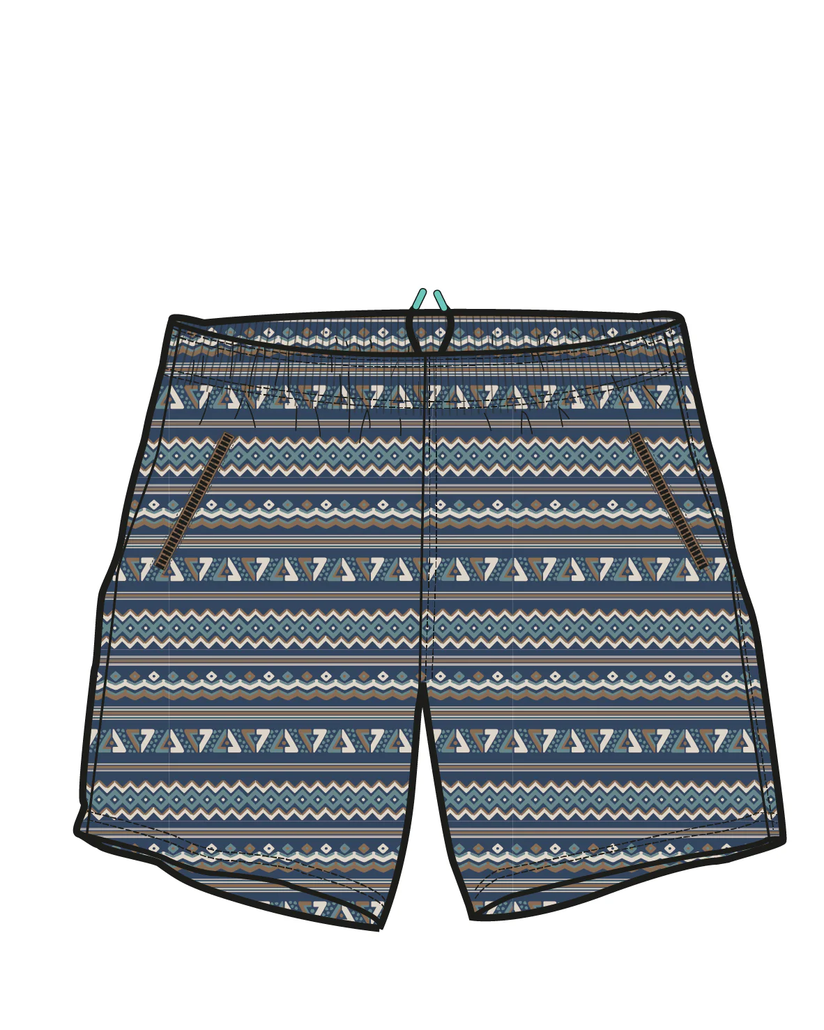 Flaris NetPlus® Beach Short - Geo Stripe Dark Denim - Image 9