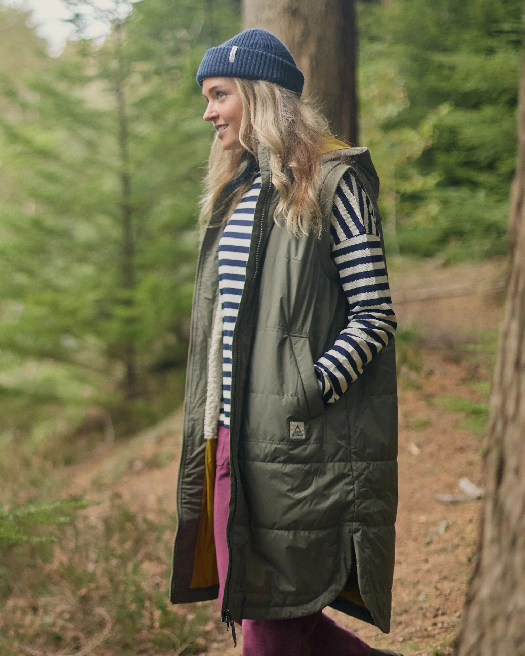 Flora Sherpa Lined Gilet - Dusty Olive