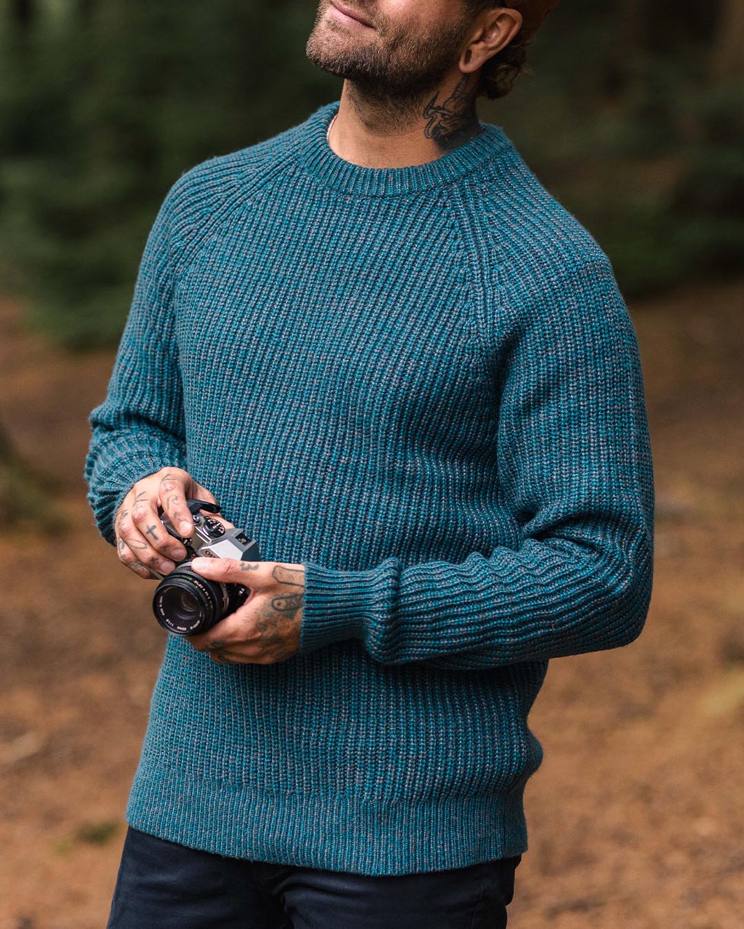 Fog Knitted Jumper - Deep Teal
