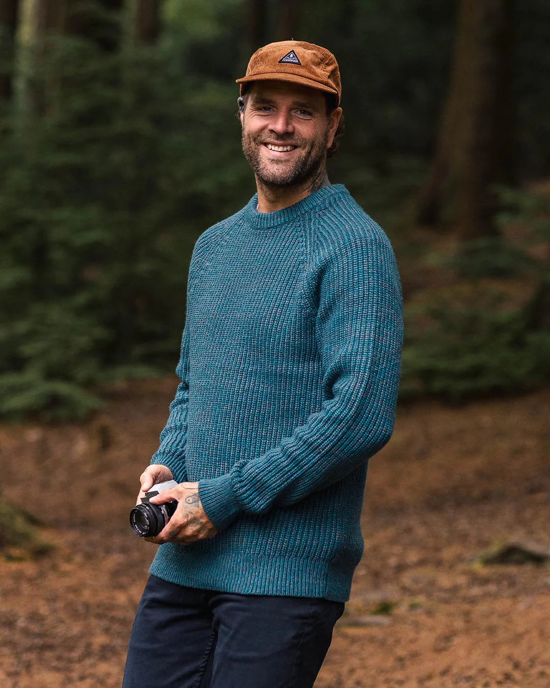 Fog Knitted Jumper - Deep Teal - Image 5