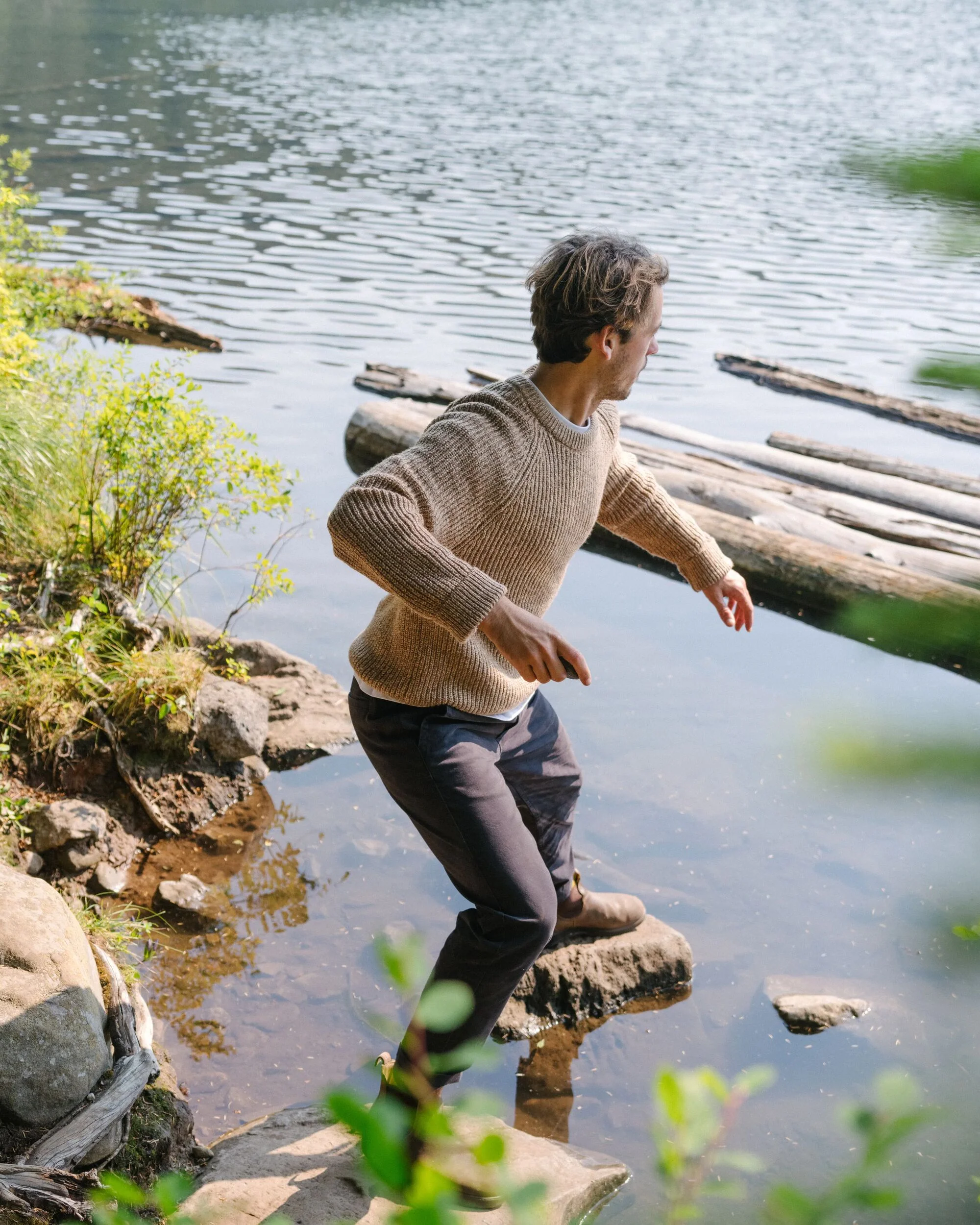 Fog Knitted Jumper - Stone - Image 6