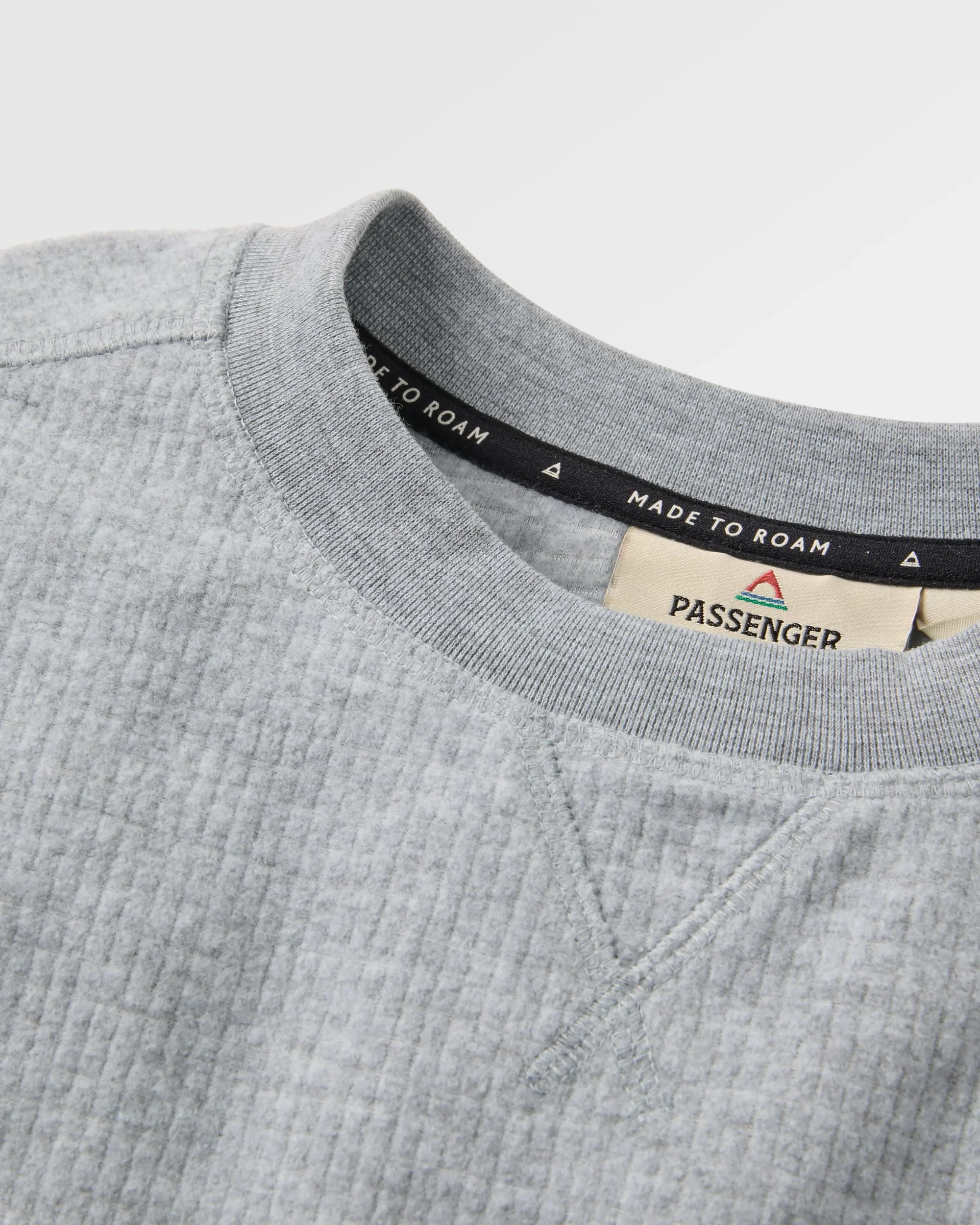 Forestscape Grid Fleece Crew - Grey Marl - Image 6