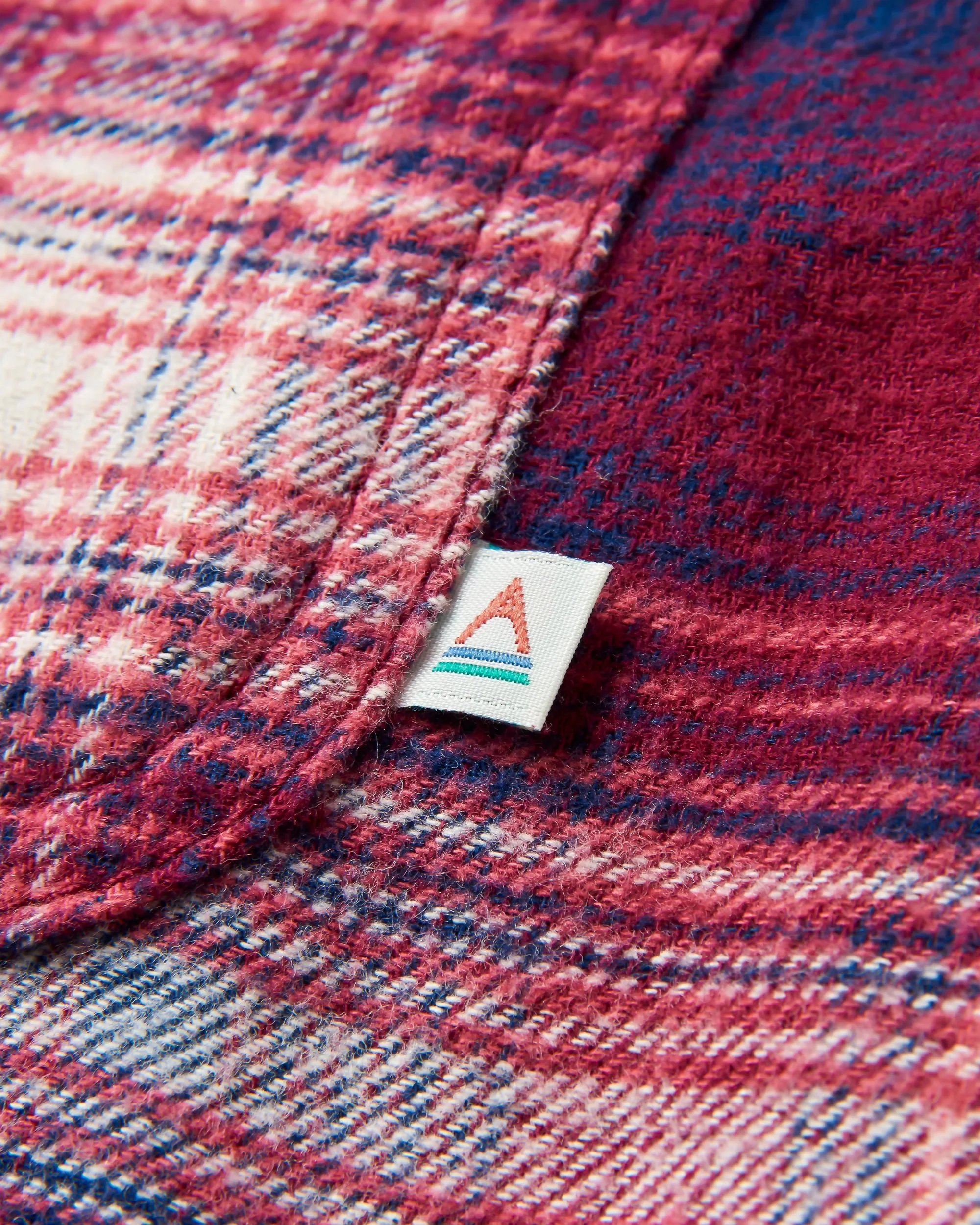 Freestyle Sherpa-Lined Overshirt - Wine/Rich Navy Check - Image 6