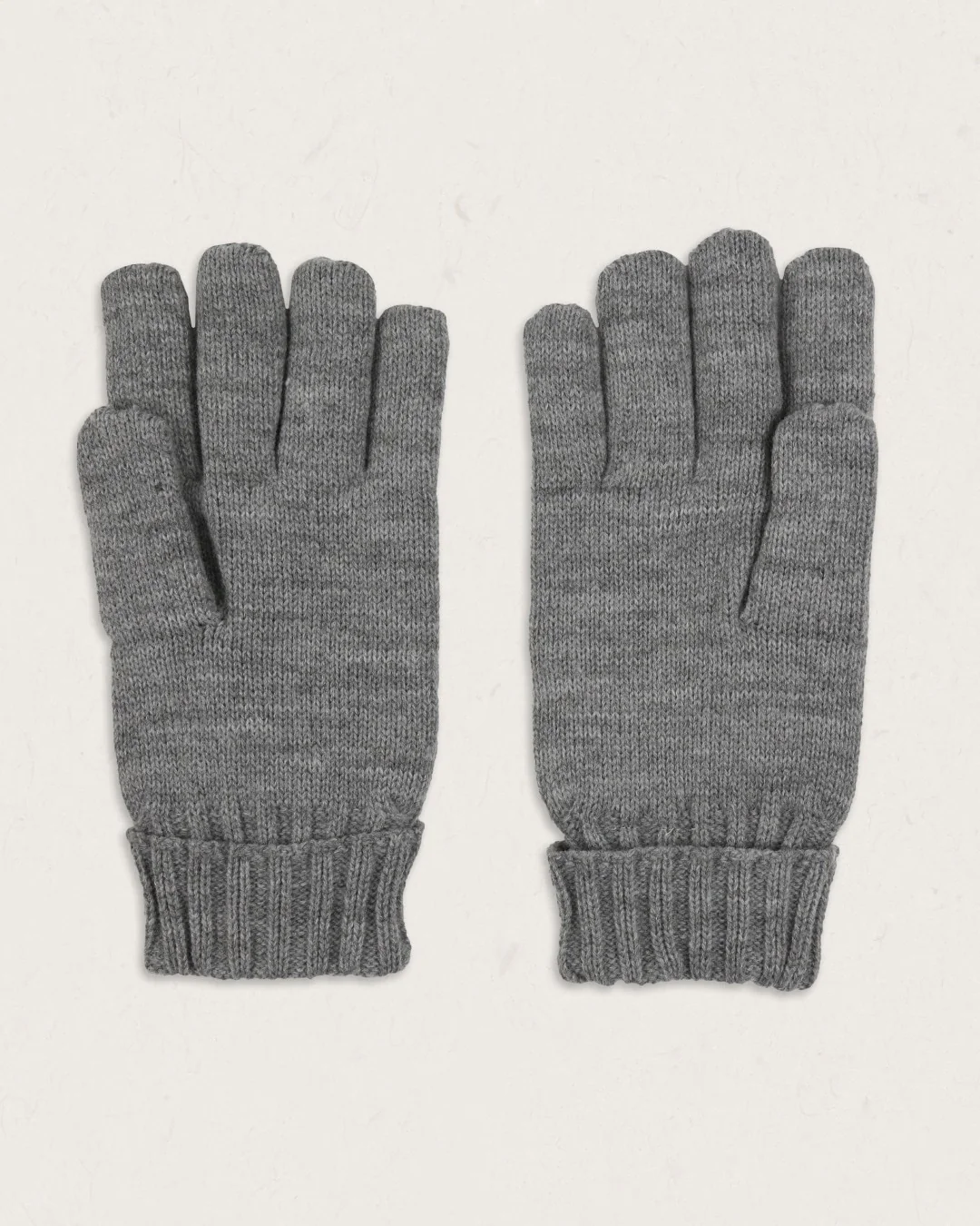 Gale Acrylic Knitted Gloves - Flecked Grey Marl - Image 3