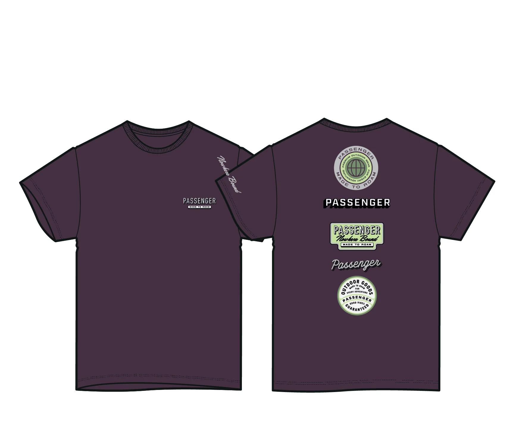 Guided T-Shirt - Deep Plum - Image 9