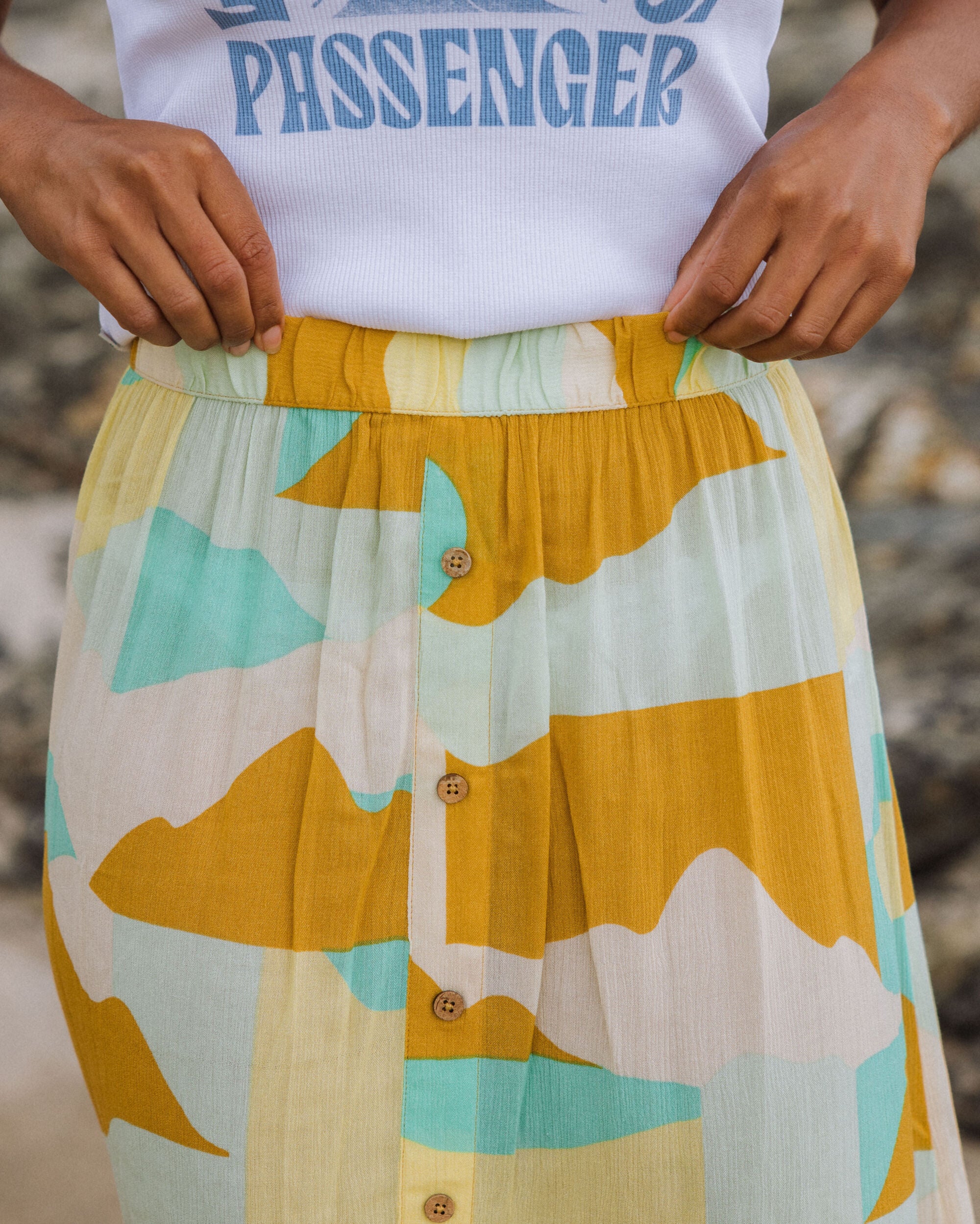 Hannah Skirt - Vista Patchwork Yellow - Image 3
