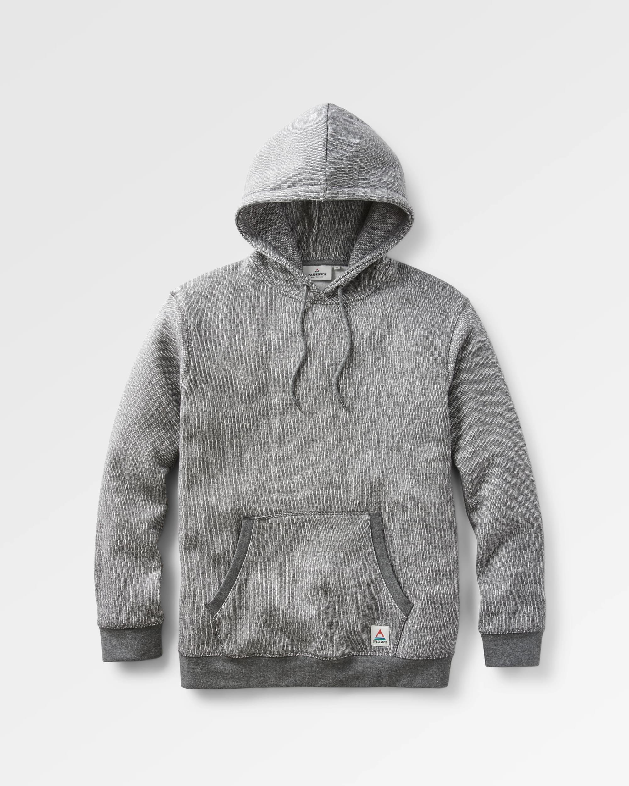 Heritage Textured Relaxed Fit Hoodie - Charcoal - Image 2