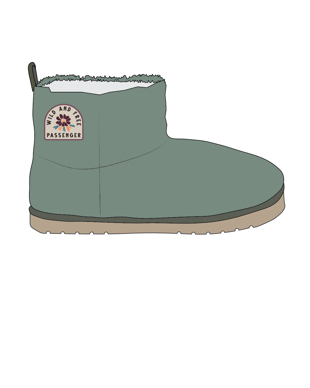 Hideaway Hut Sherpa Fleece Slipper - Pistachio - Image 6