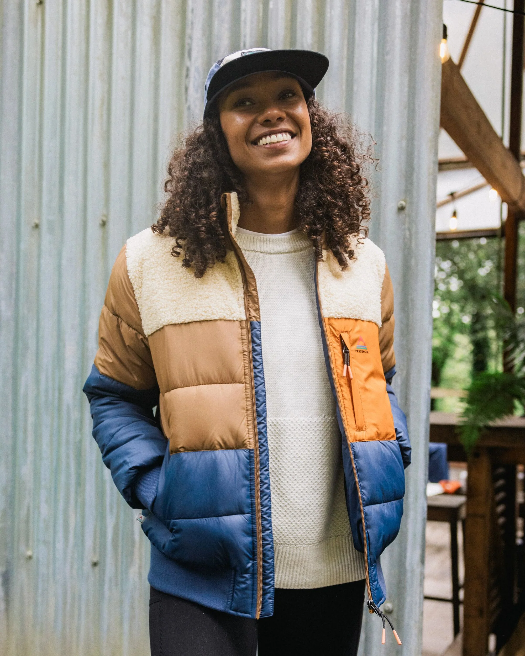 Inspire Insulated Hooded Jacket - Dark Denim/Toffee