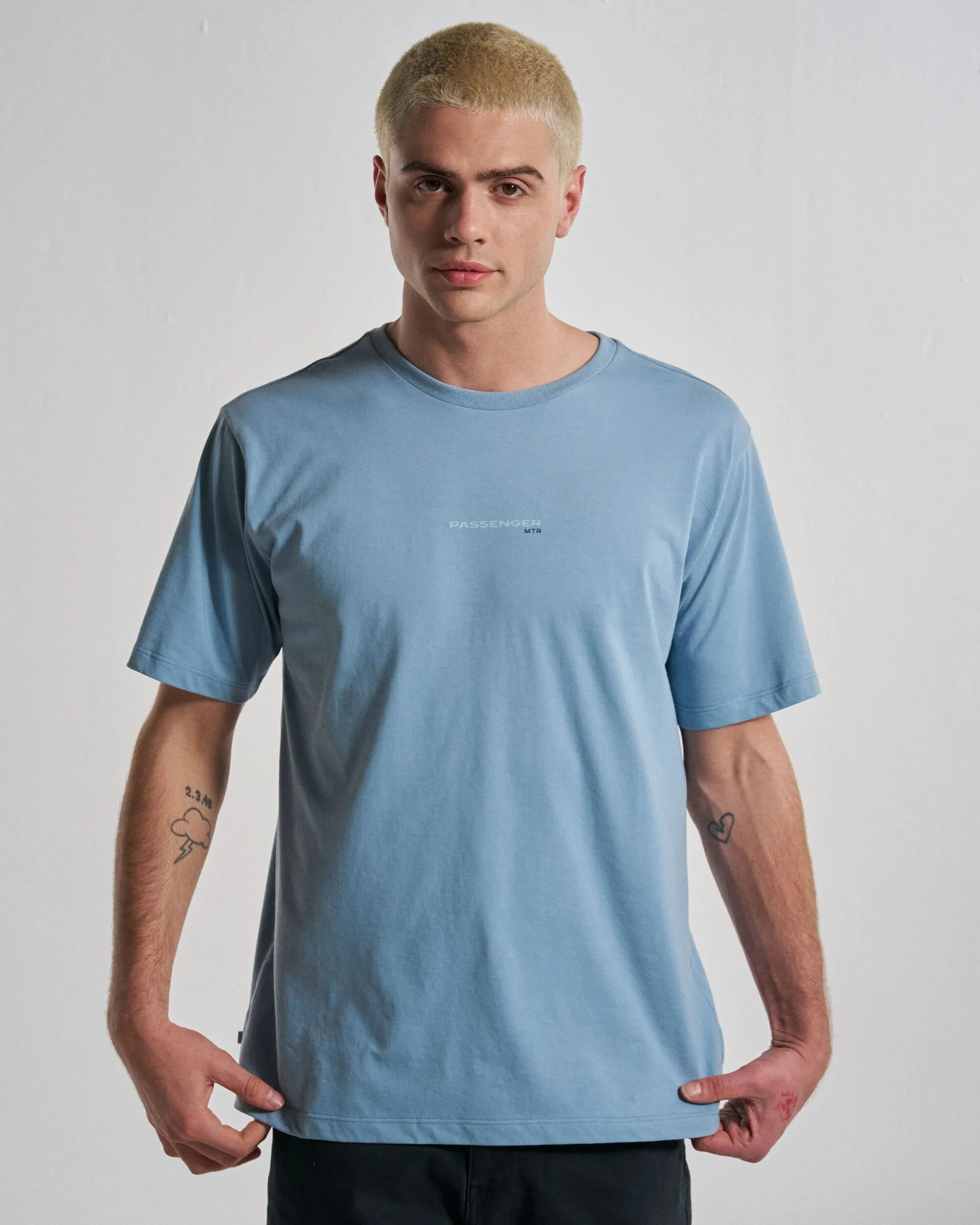 Horizons T-Shirt - Faded Denim - Image 4
