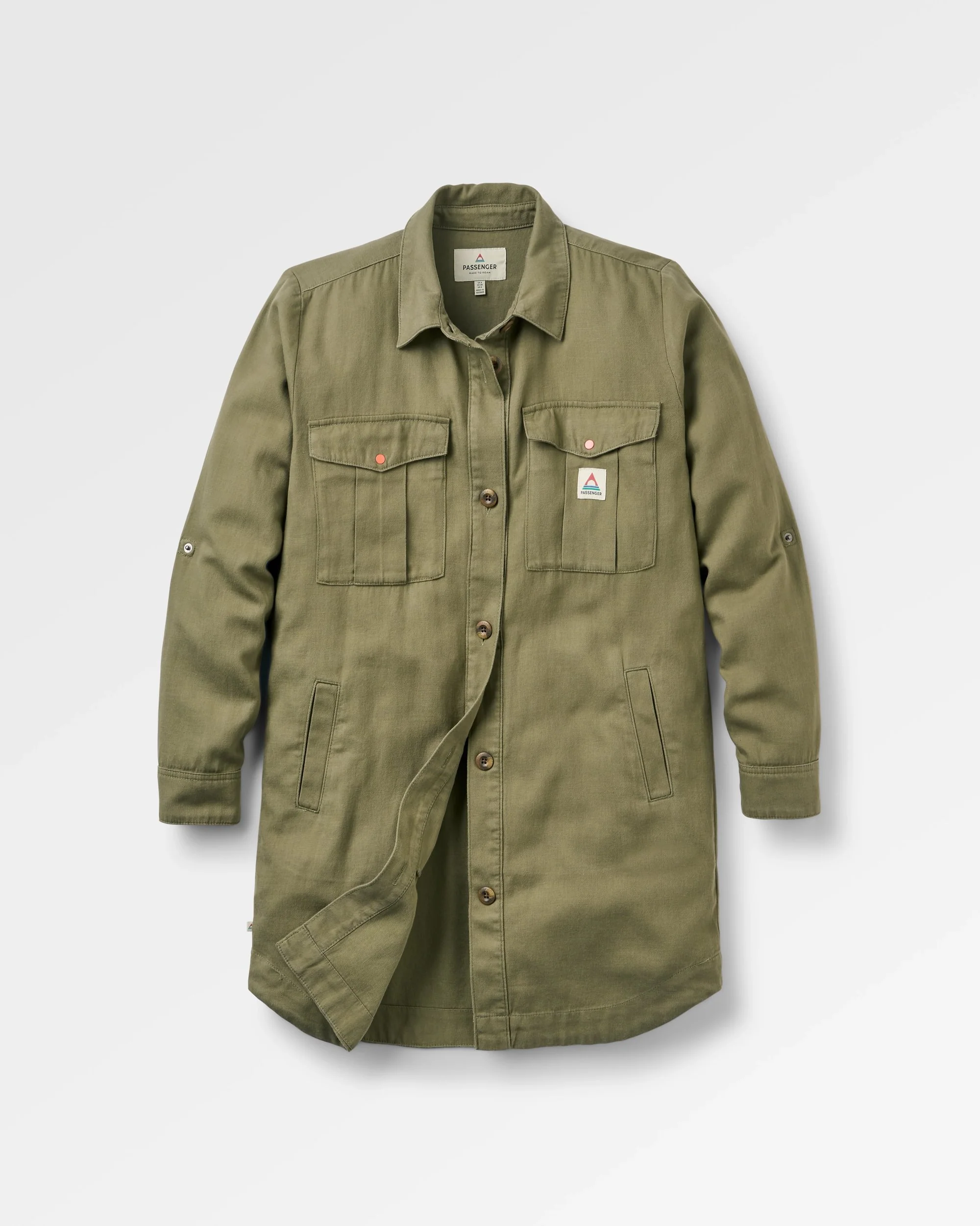Hydrilla LS Shirt Dress - Dusty Olive