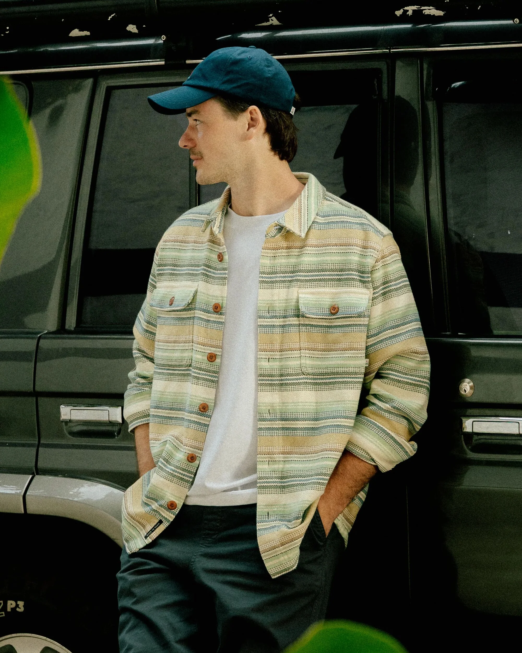 Island Twill Shirt - Caramel Beach Stripe