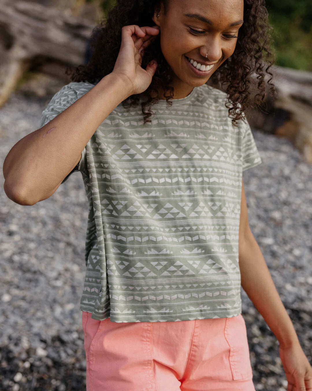 Kirra Devore T-Shirt - Pistachio