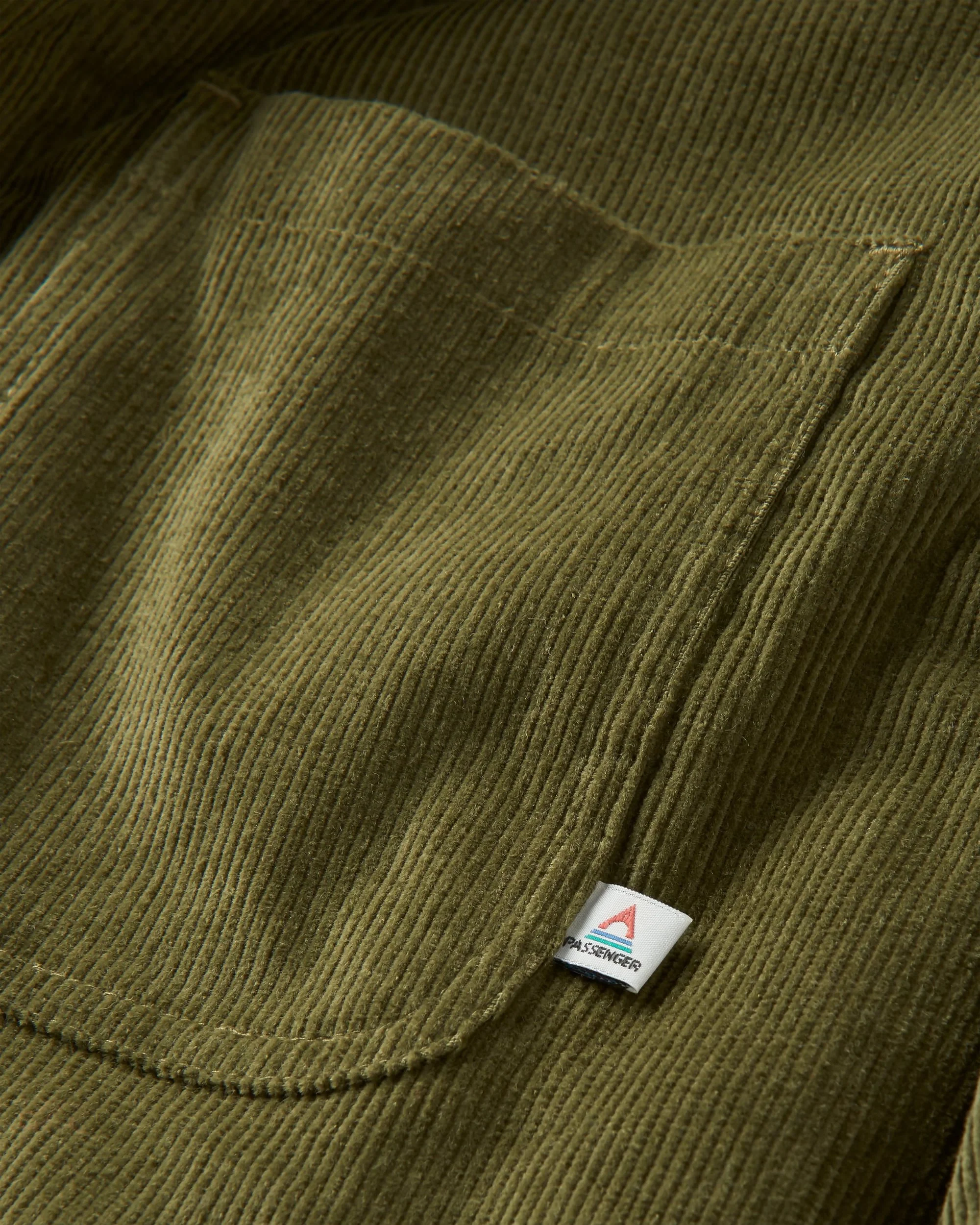 Kodiak Sherpa Lined Cord Overshirt - Khaki - Image 3