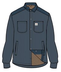 Kodiak Sherpa Lined Cord Overshirt - Tidal Blue - Image 8