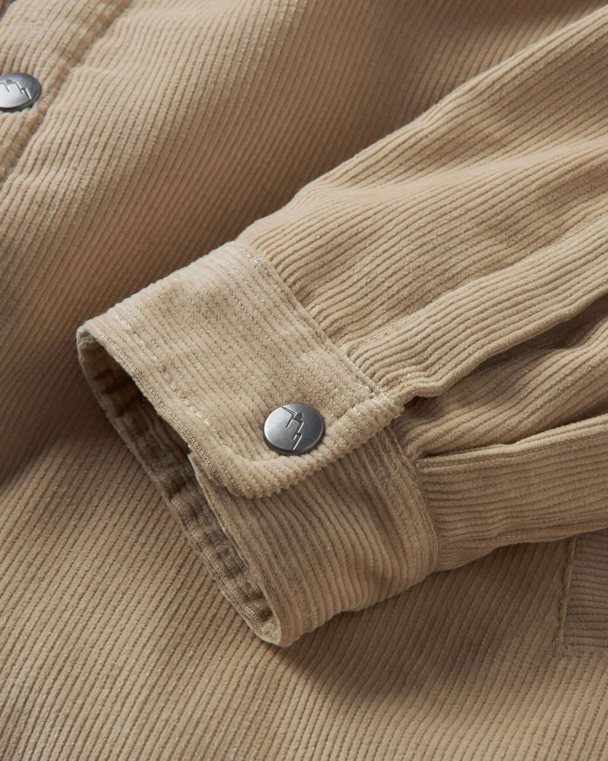 Kodiak Sherpa Lined Cord Overshirt - Stone - Image 10