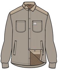 Kodiak Sherpa Lined Cord Overshirt - Stone - Image 12