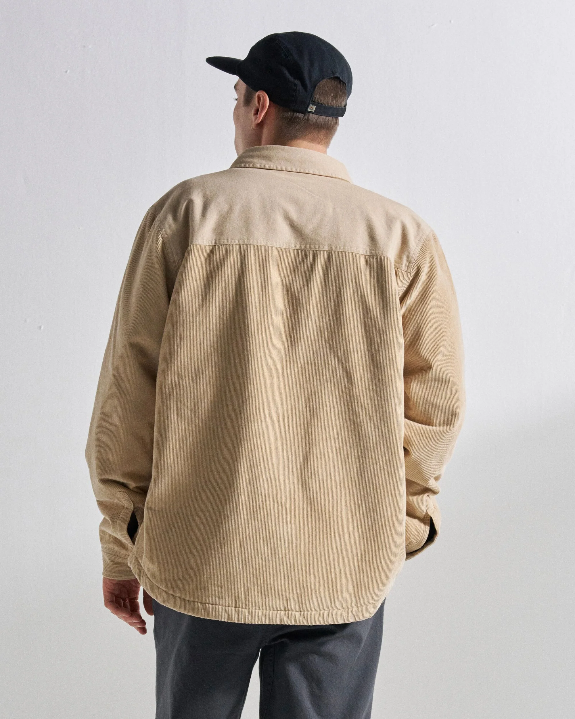 Kodiak Sherpa Lined Cord Overshirt - Stone - Image 7