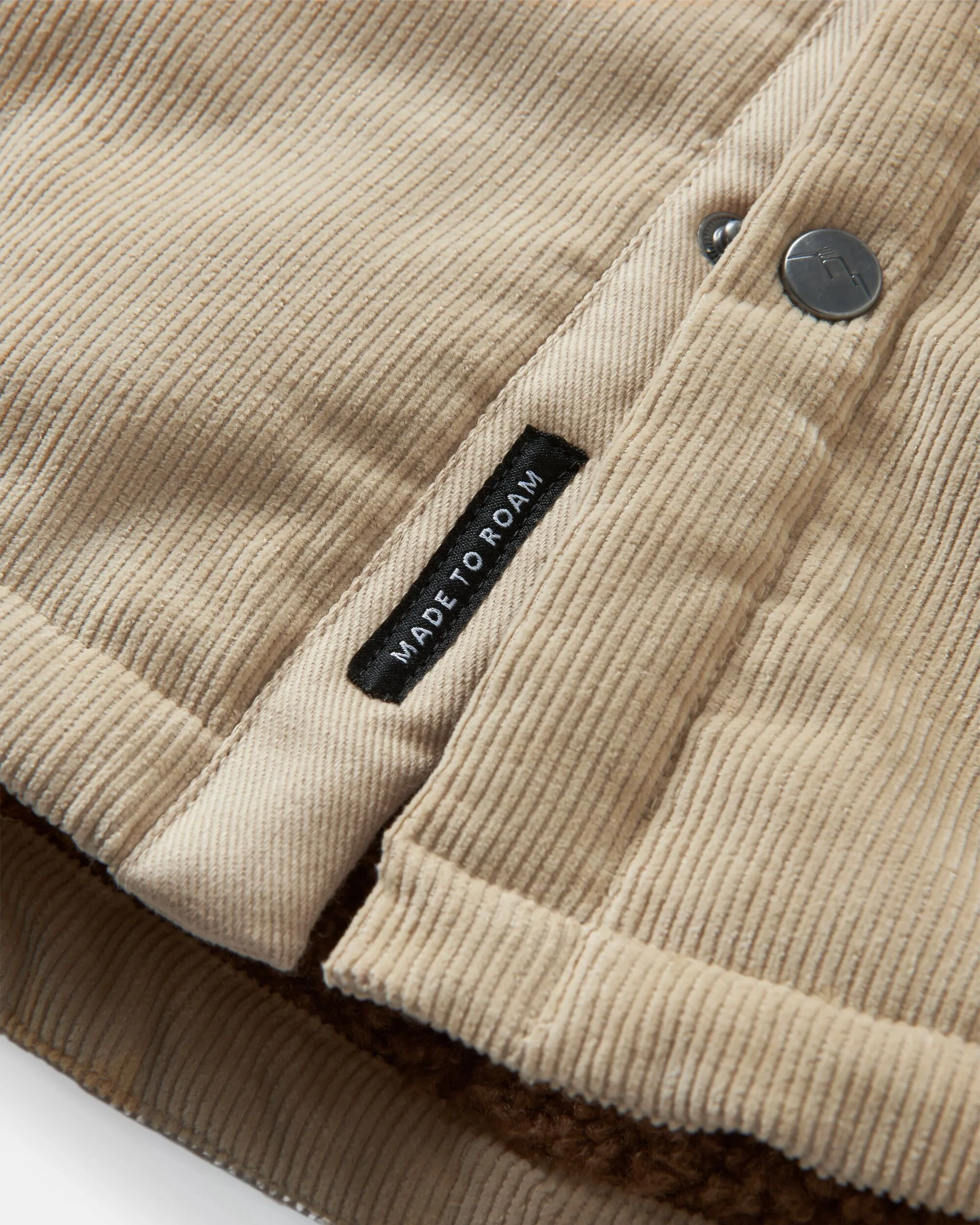 Kodiak Sherpa Lined Cord Overshirt - Stone - Image 8